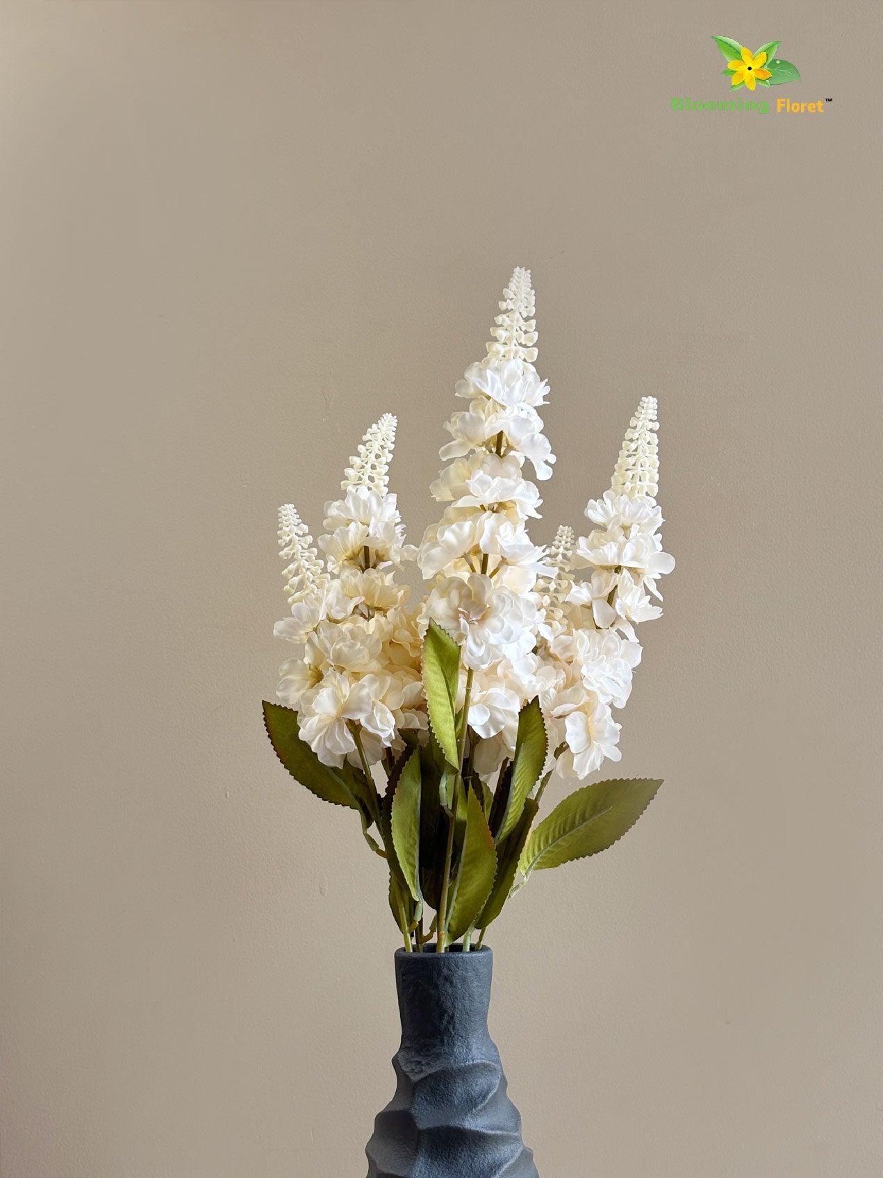 Artificial Snapdragon Flower Bunch - Off White