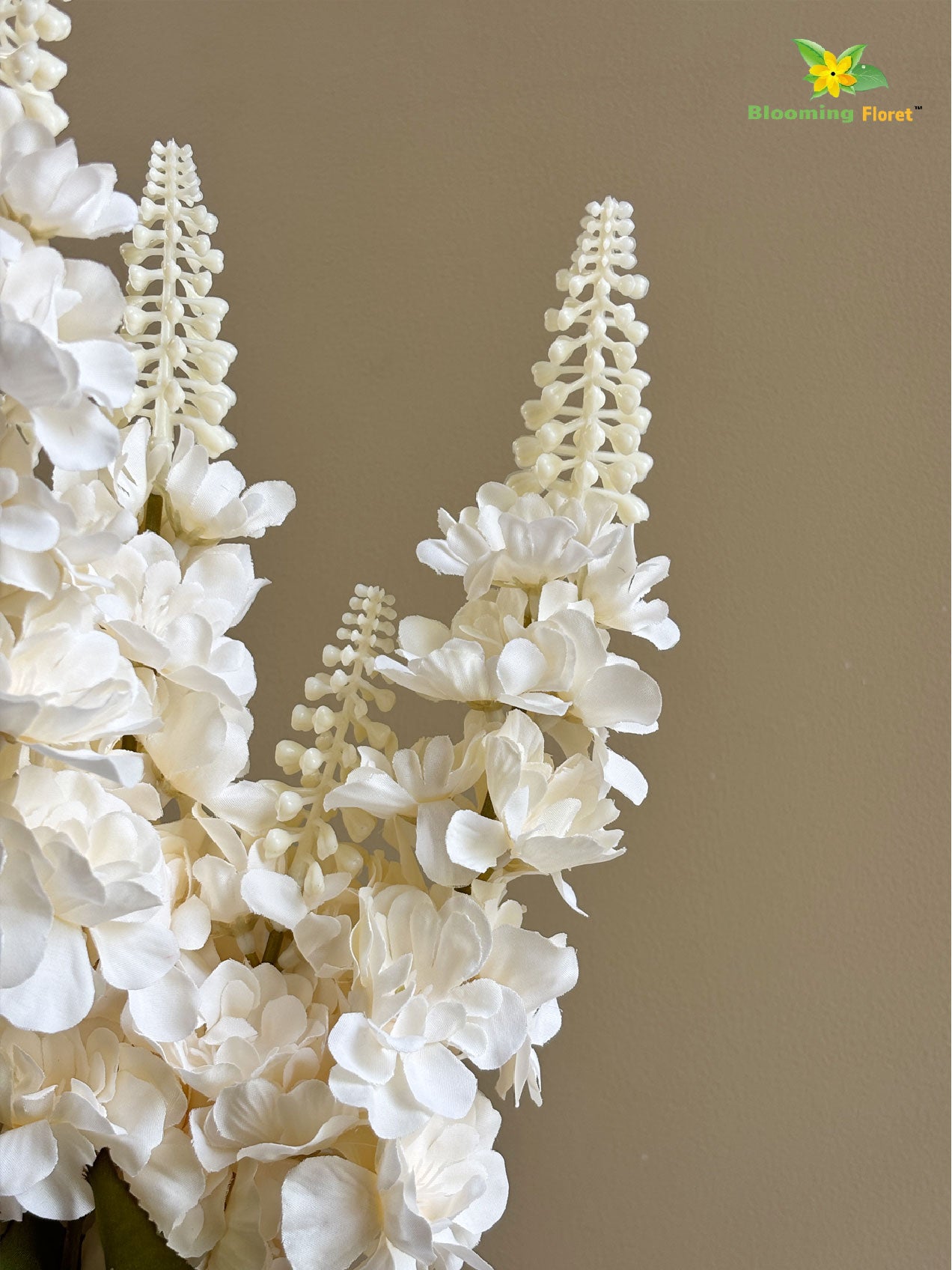 Artificial Snapdragon Flower Bunch - Off White