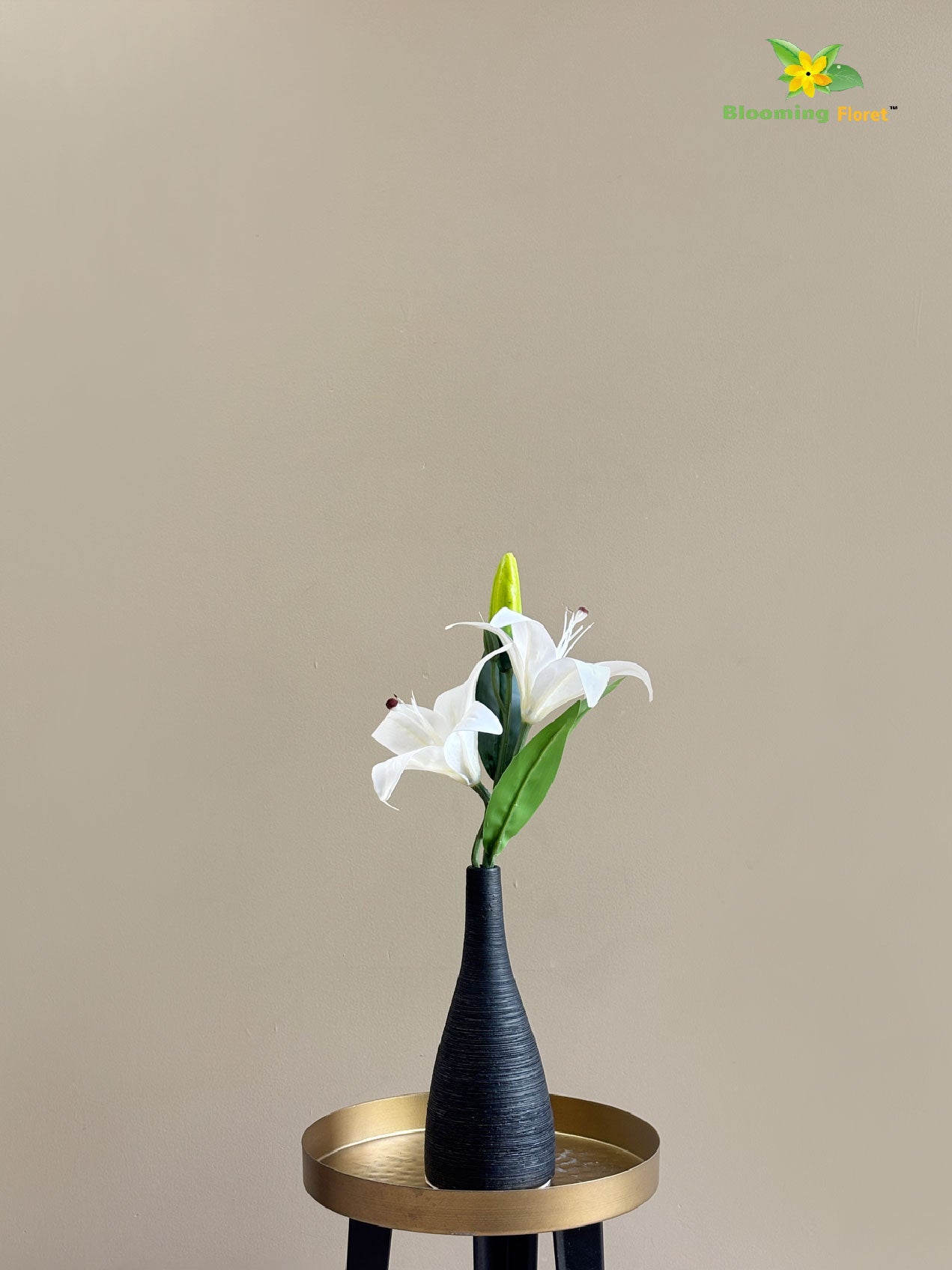 Artificial Lily Flower Stick - White