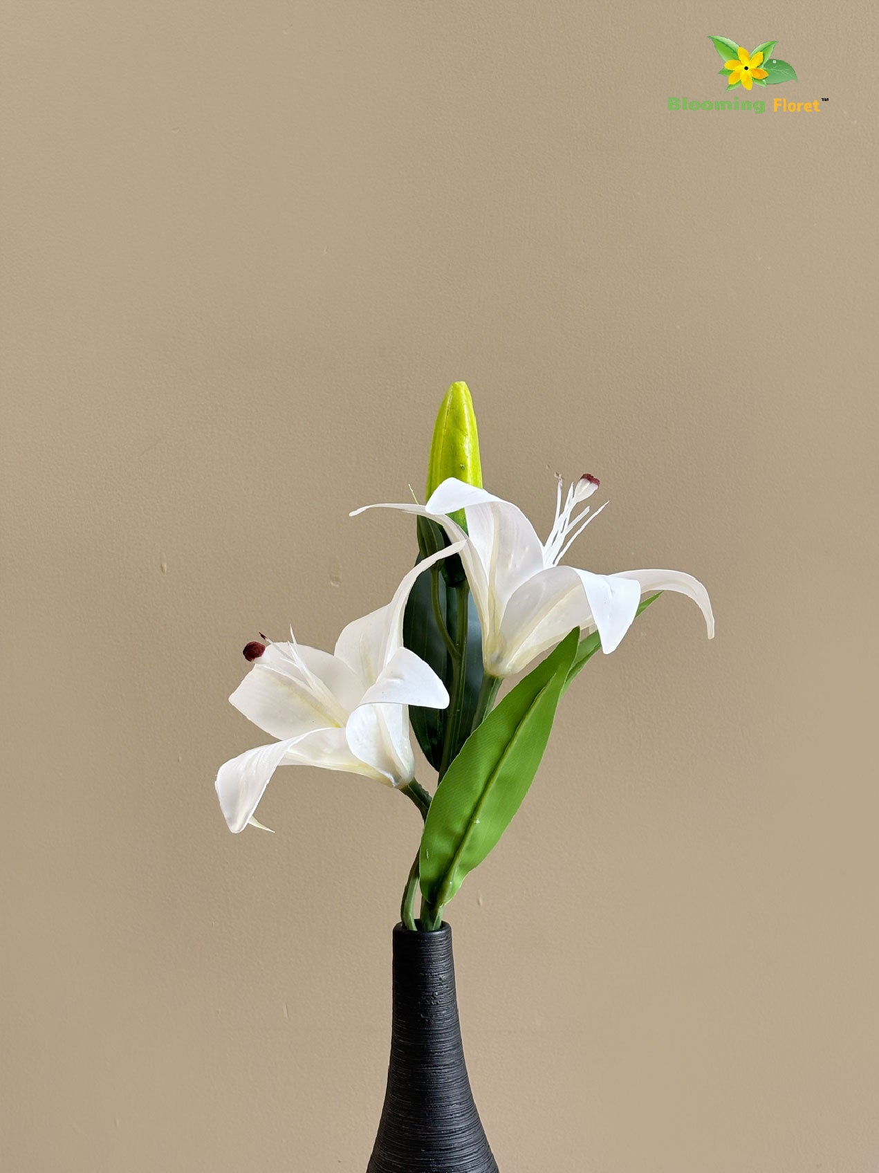 Artificial Lily Flower Stick - White