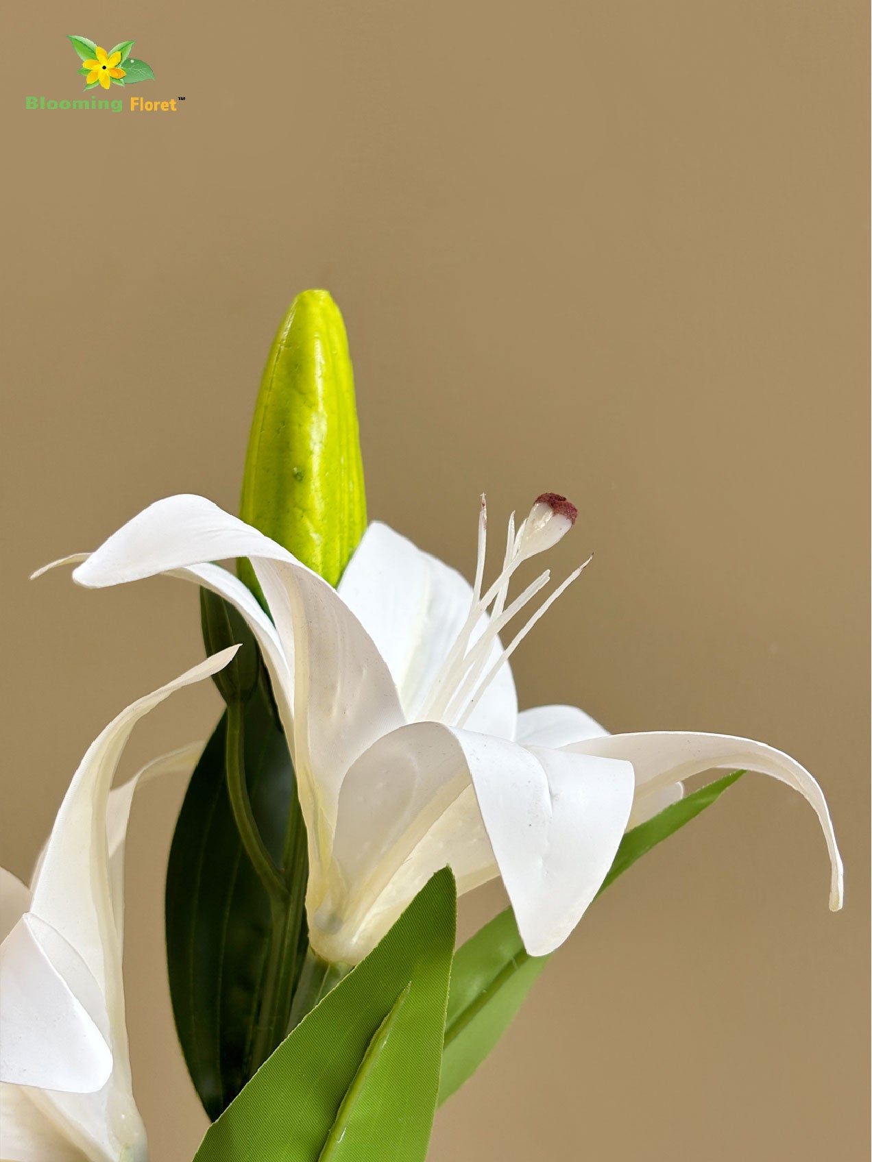 Artificial Lily Flower Stick - White