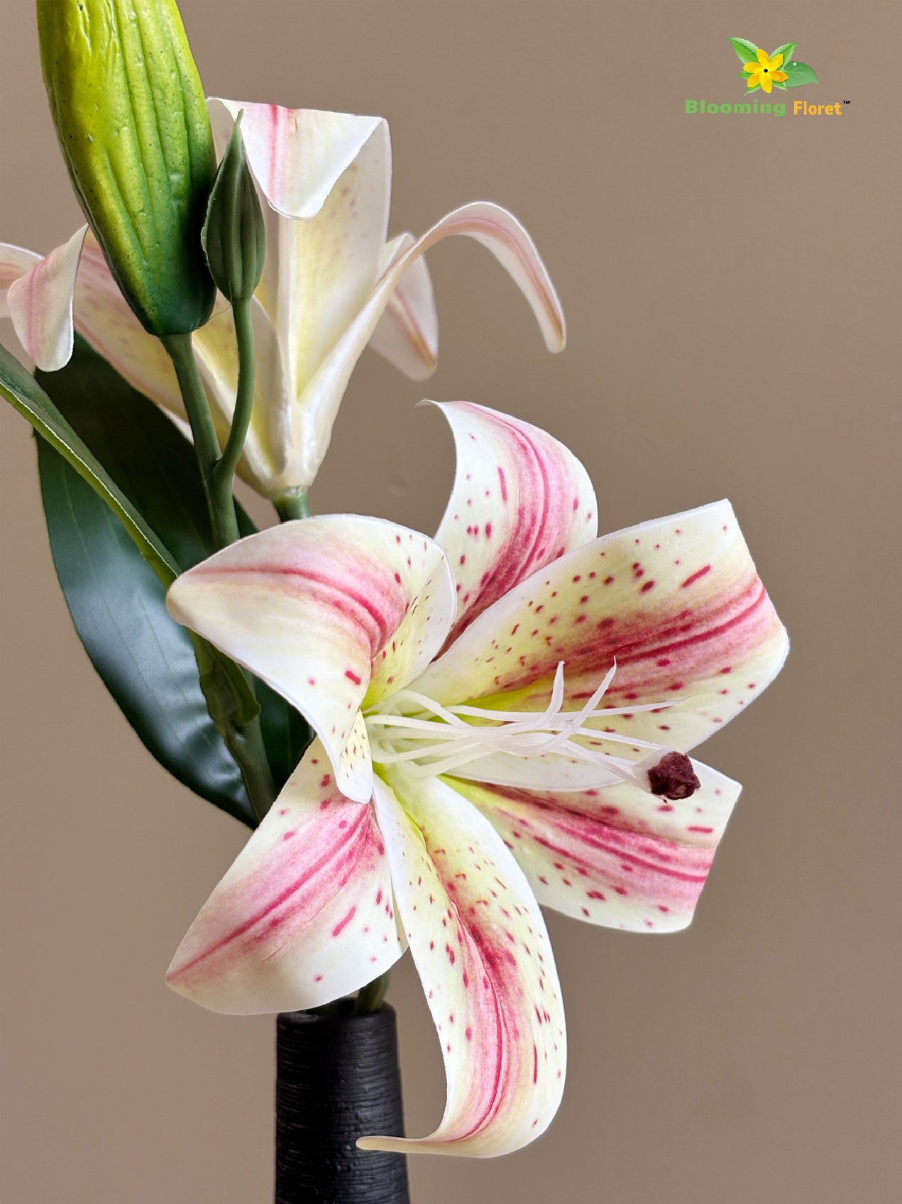 Artificial Lily Flower Stick - Light Pink