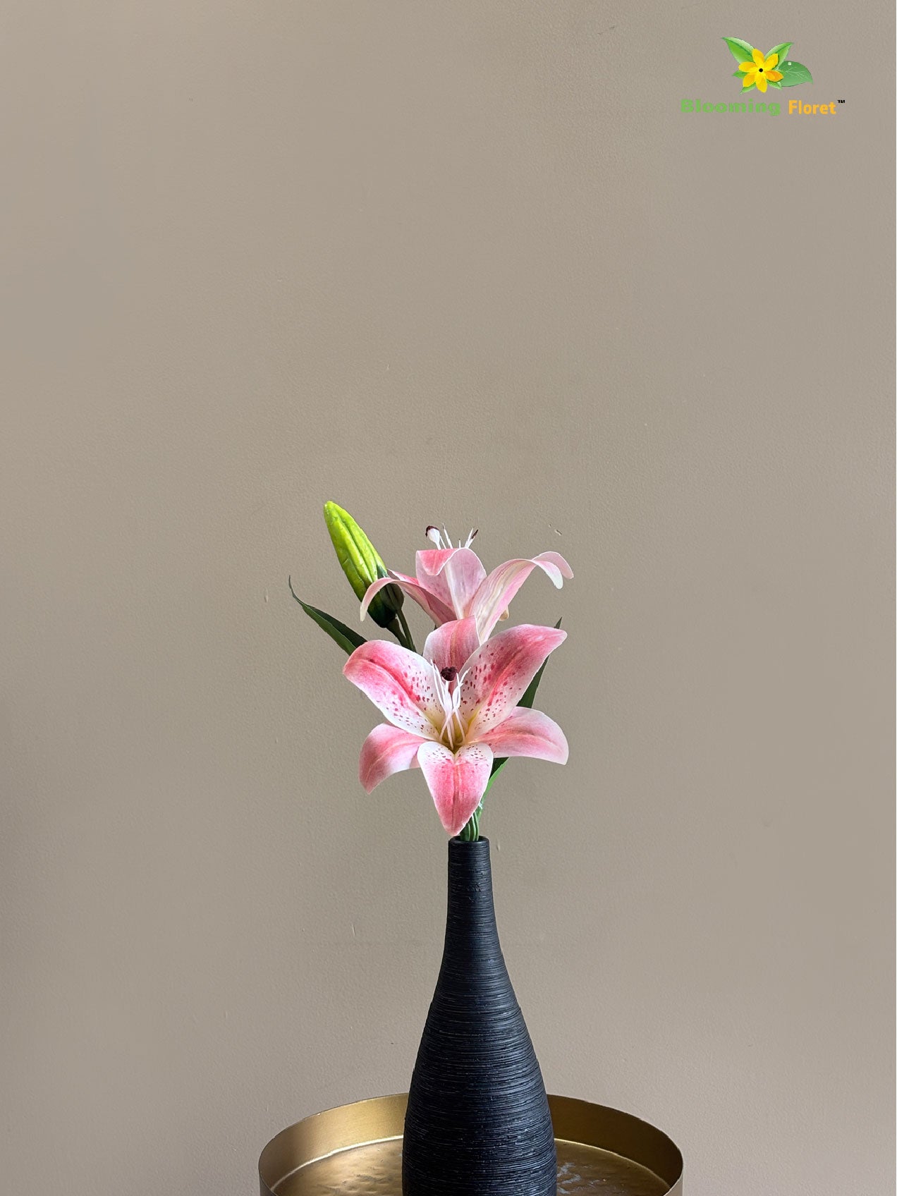 Artificial Lily Flower Stick - Pink