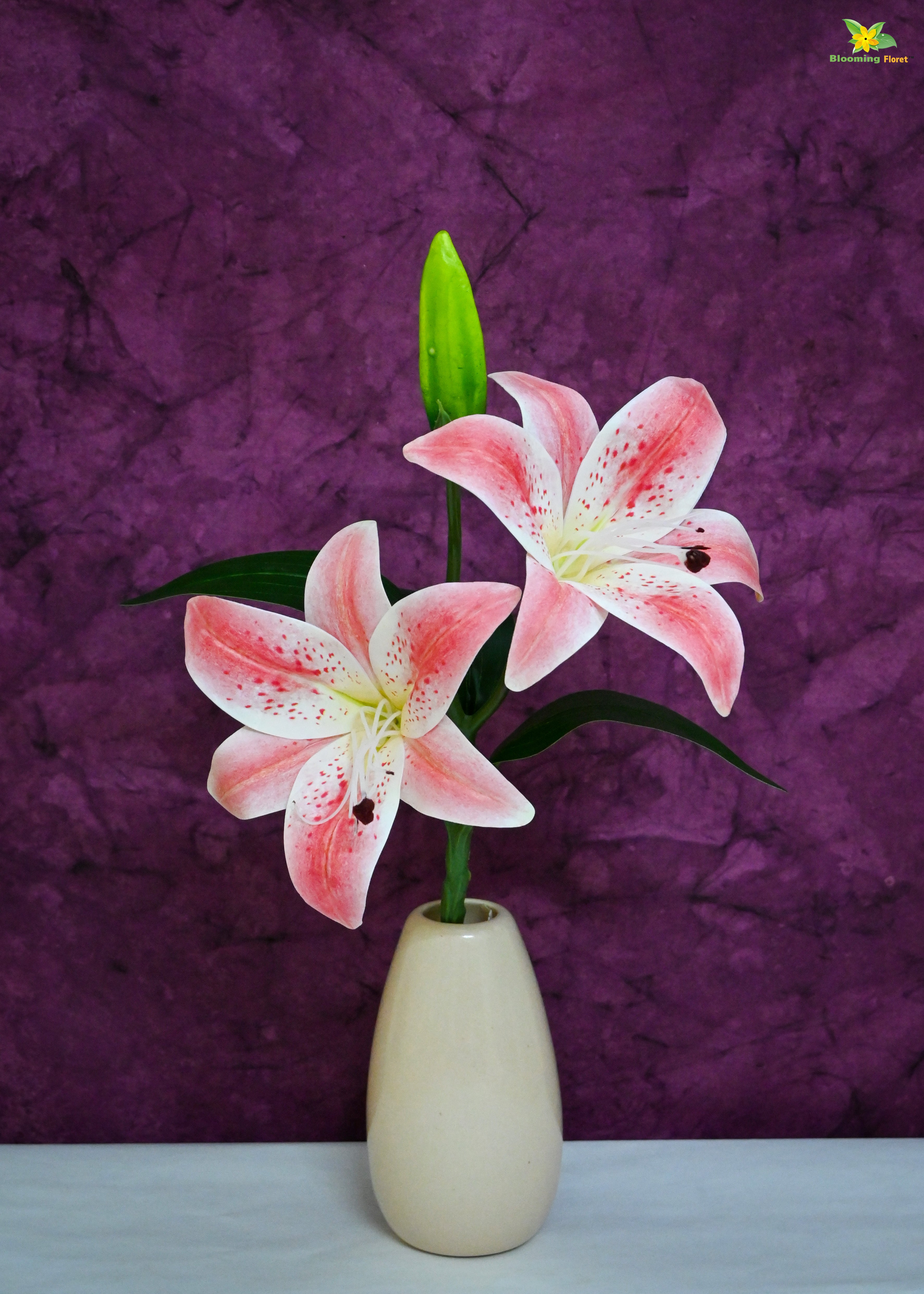 Artificial Lily Flower Stick for Decor