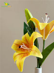 Artificial Lily Flower Stick - Yellow