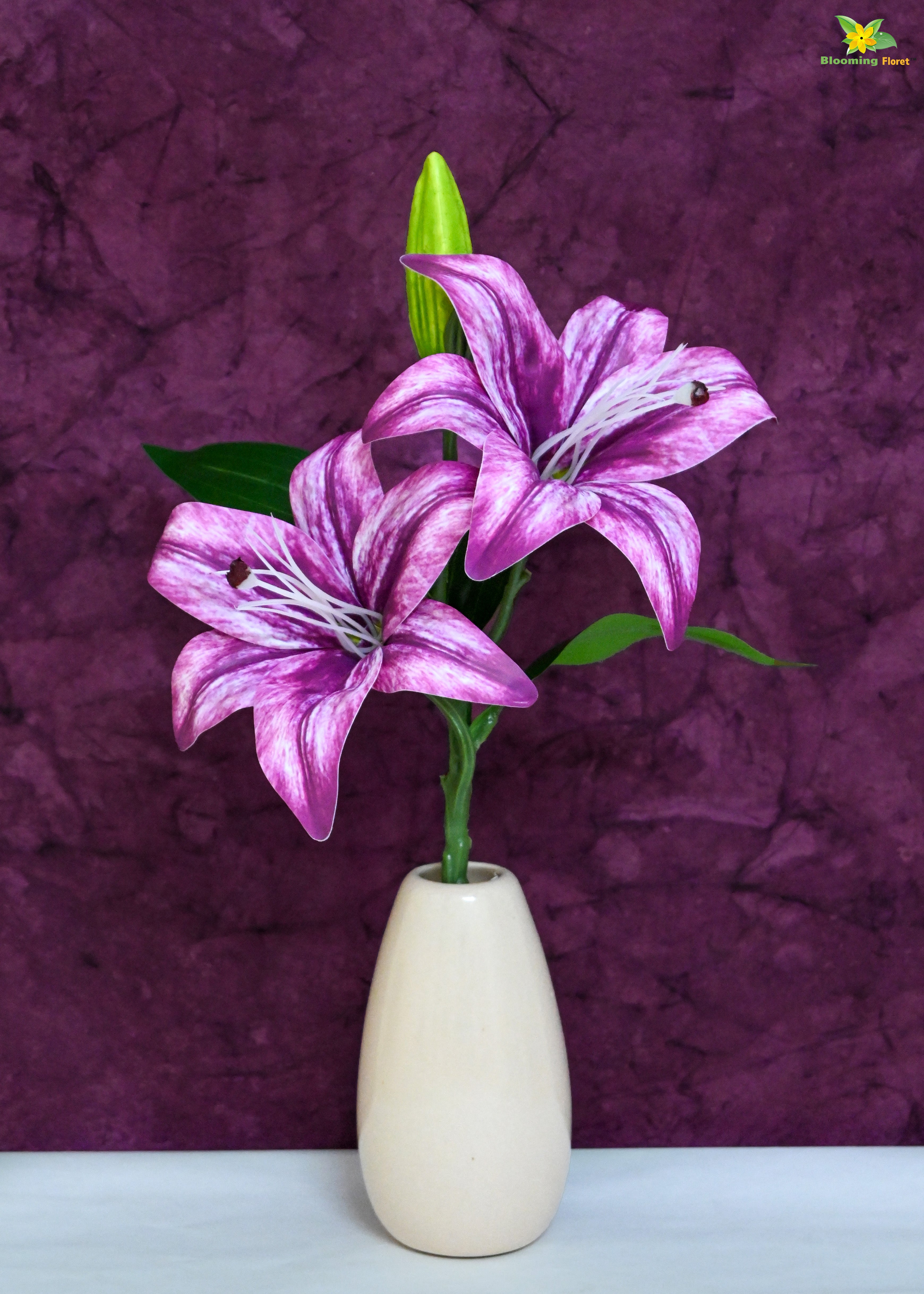 Artificial Lily Flower Stick for Decor