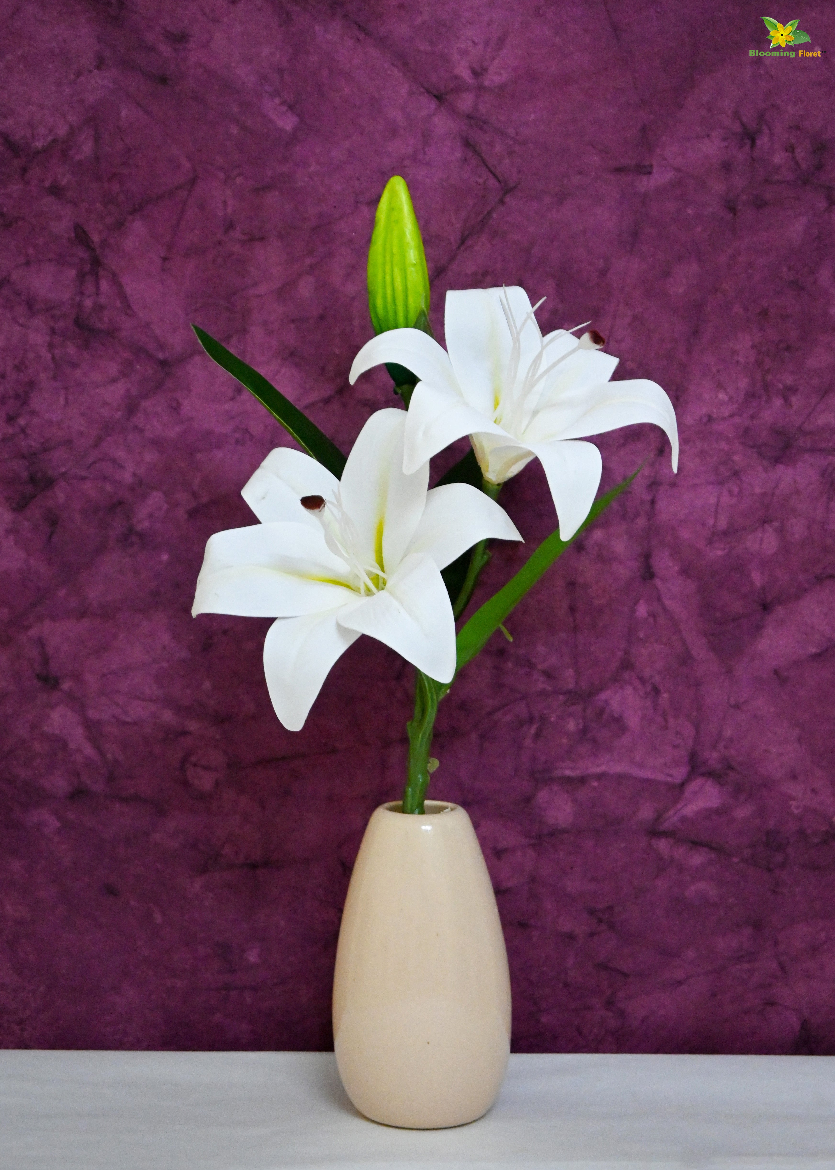 Artificial Lily Flower Stick for Decor