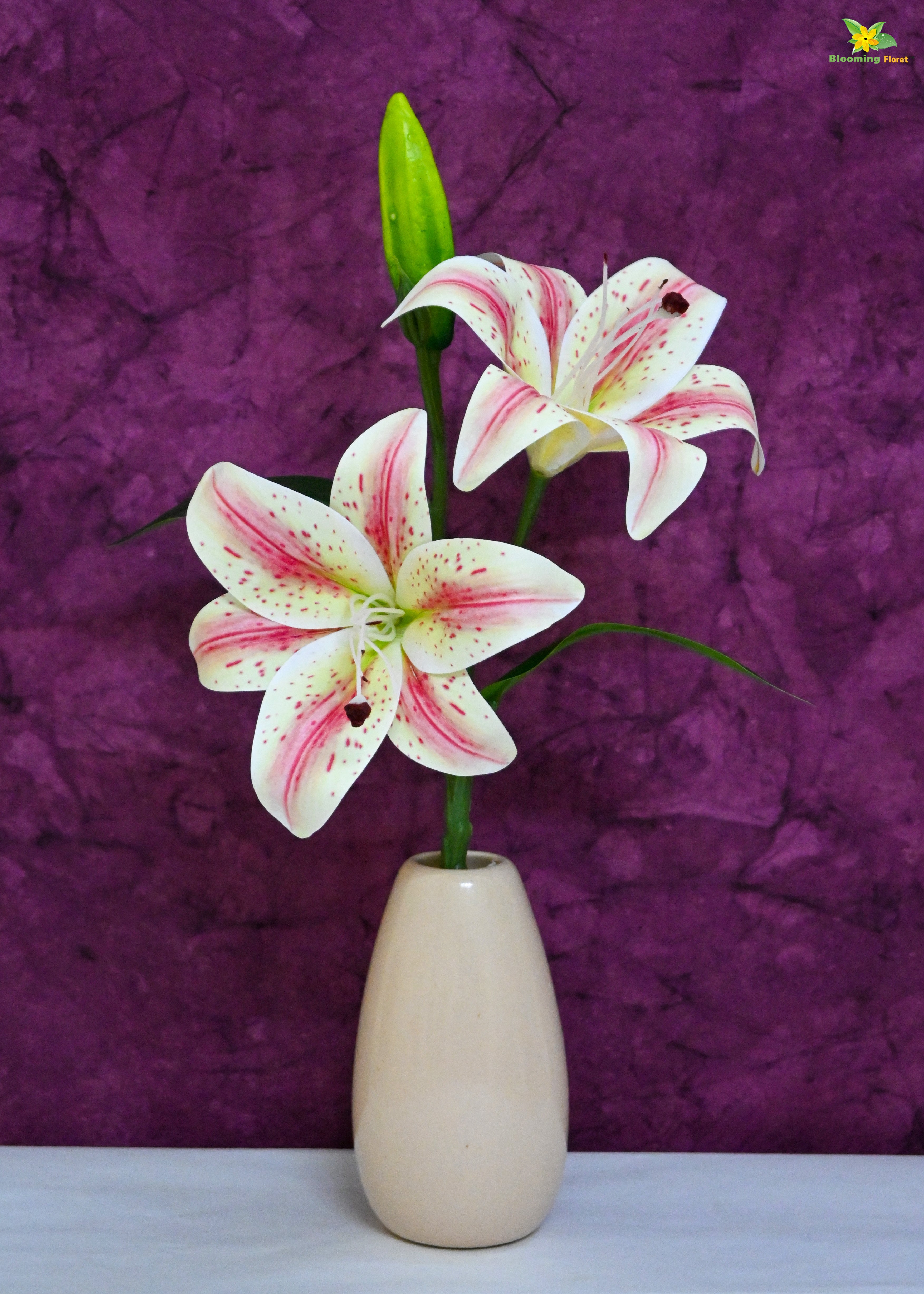 Artificial Lily Flower Stick for Decor