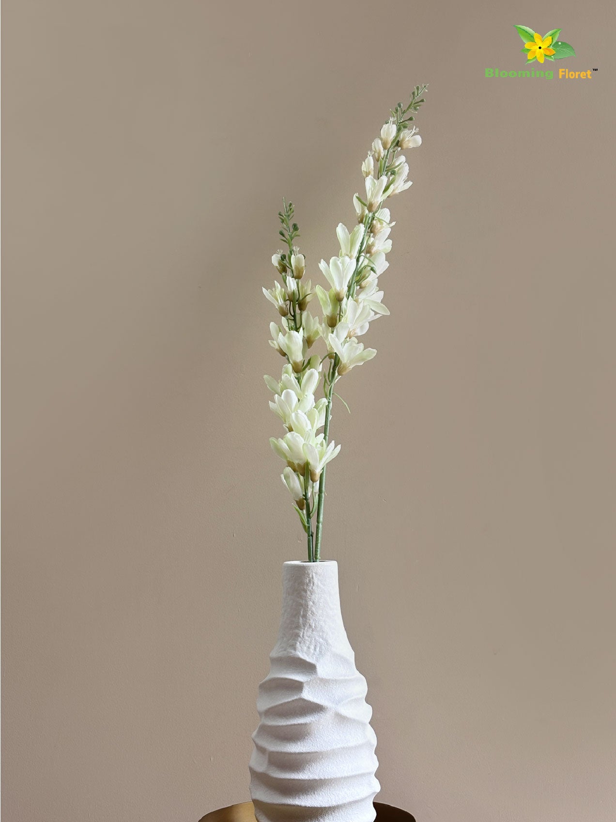 Artificial Orchid Flower Stick - Off White