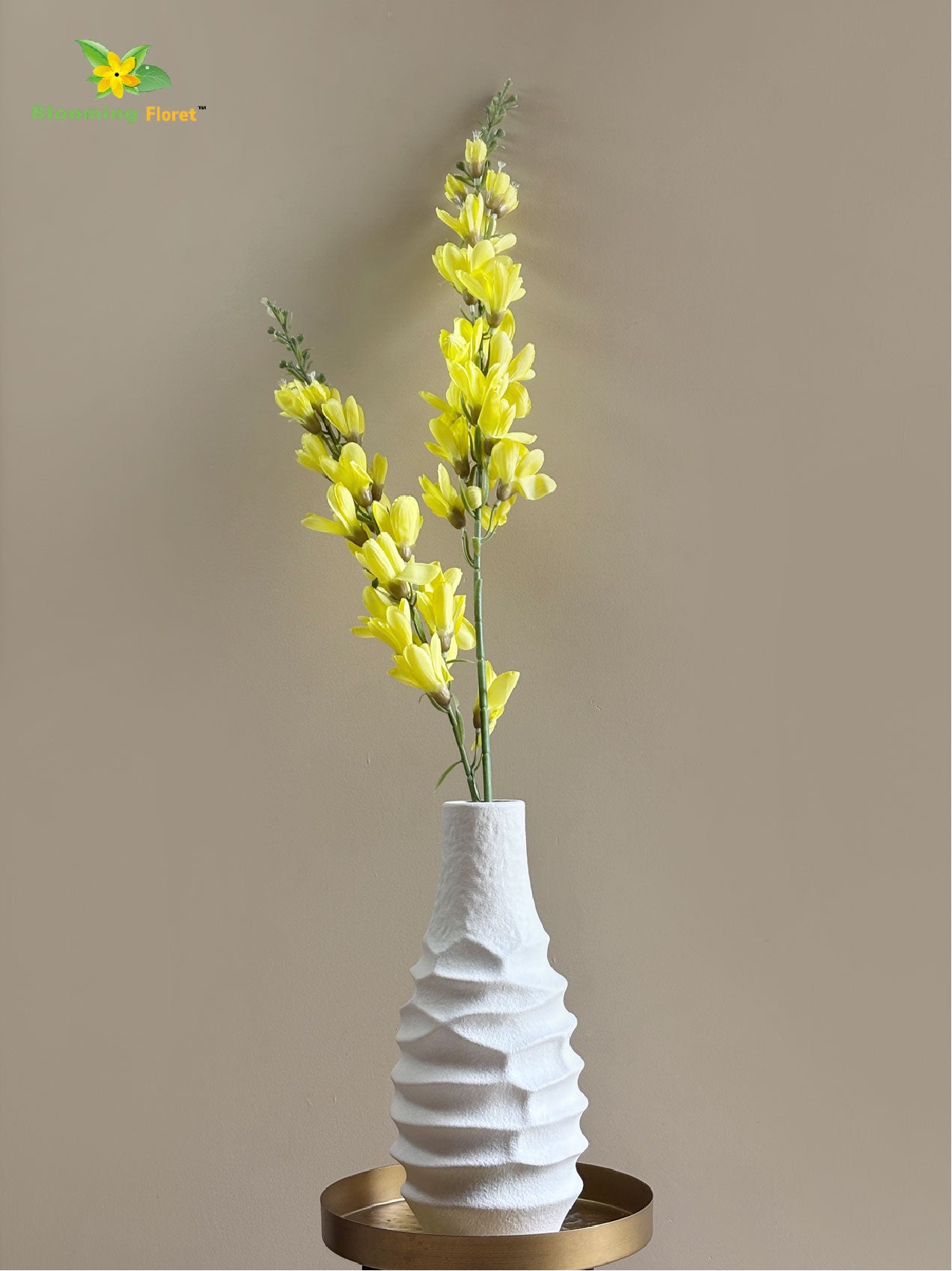 Artificial Orchid Flower Stick - Yellow