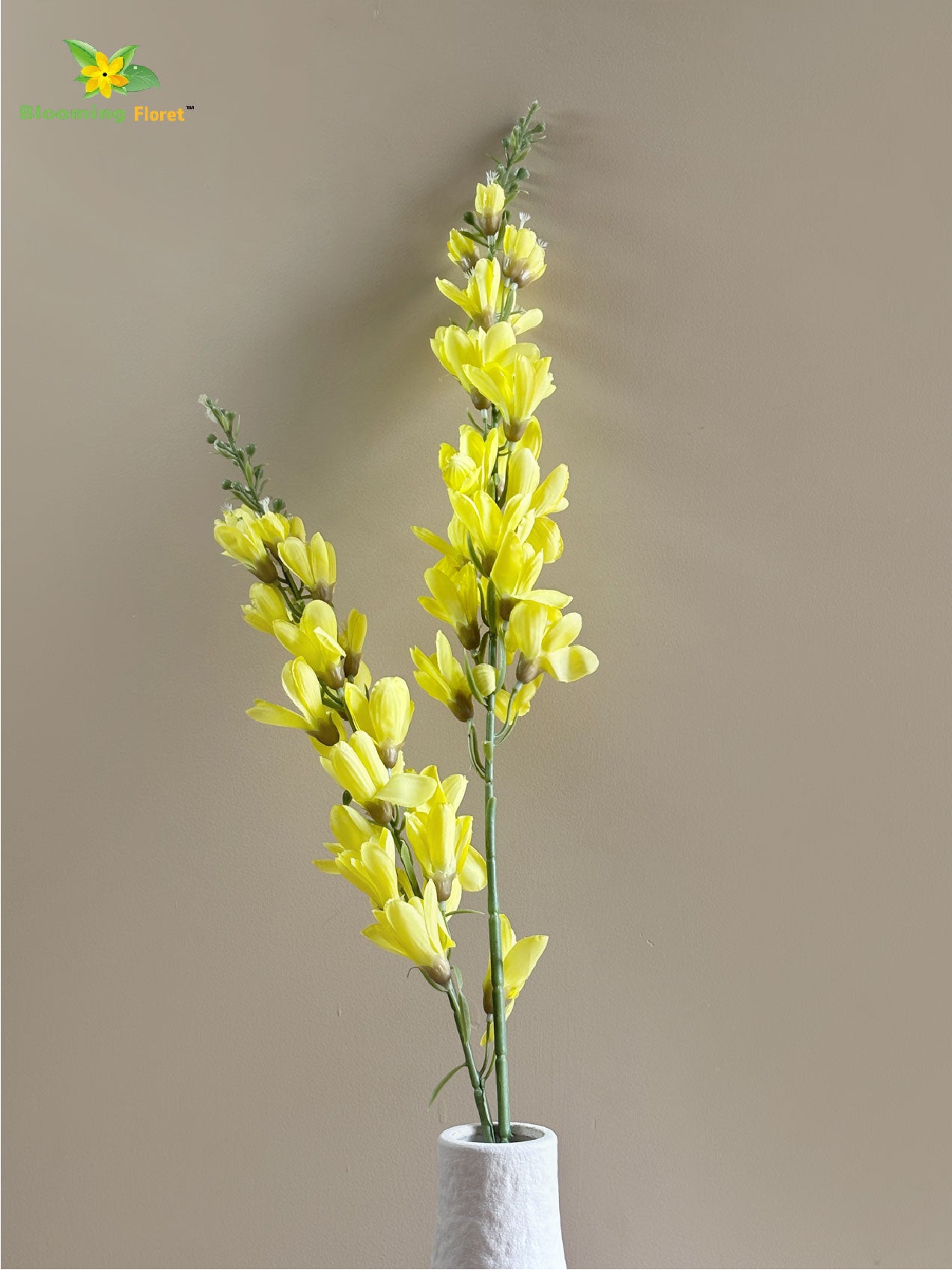 Artificial Orchid Flower Stick - Yellow