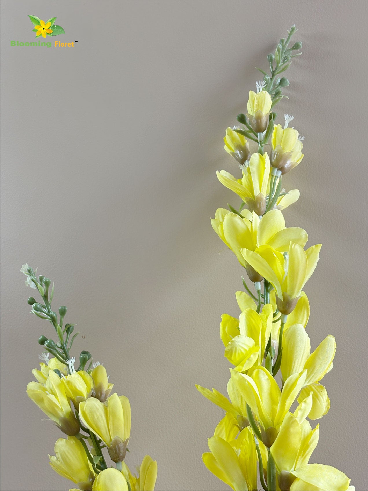 Artificial Orchid Flower Stick - Yellow