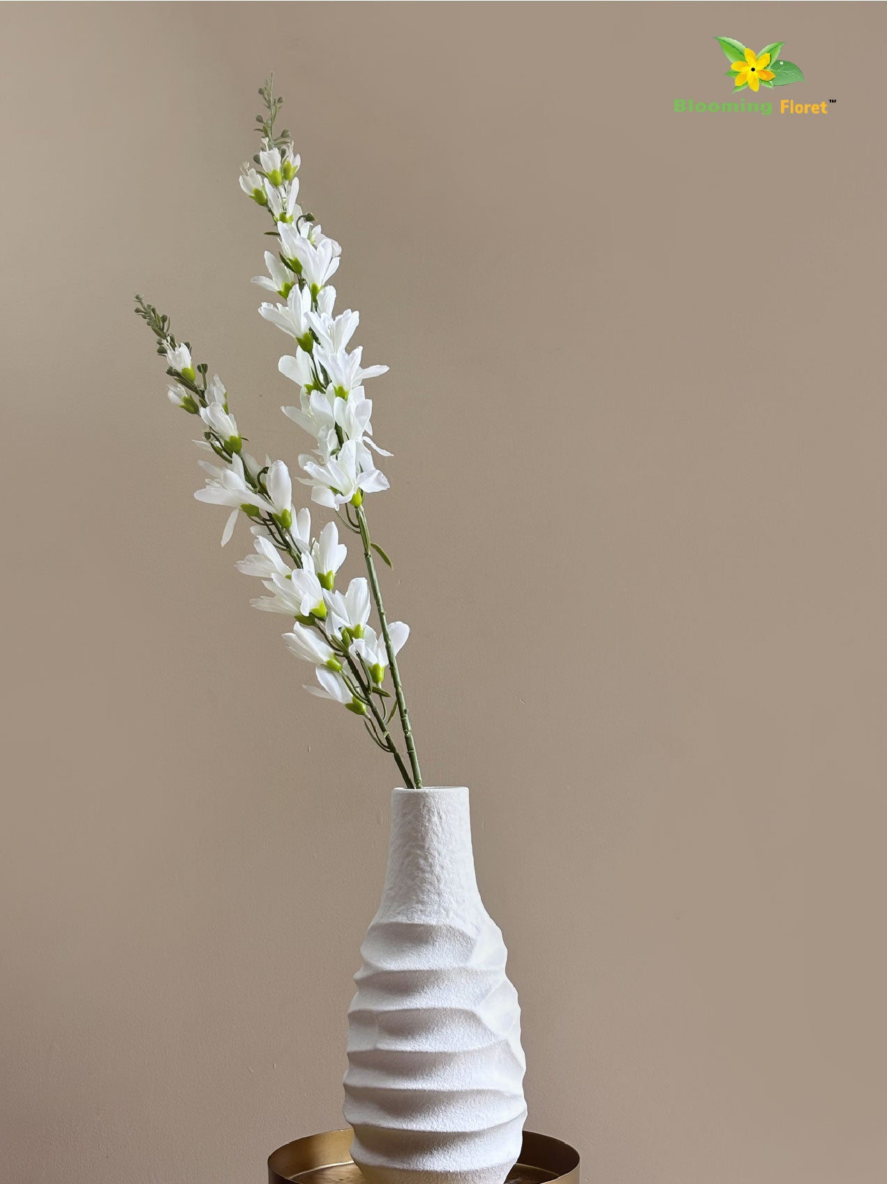 Artificial Orchid Flower Stick | White | 106 cm