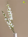 Artificial Orchid Flower Stick - White
