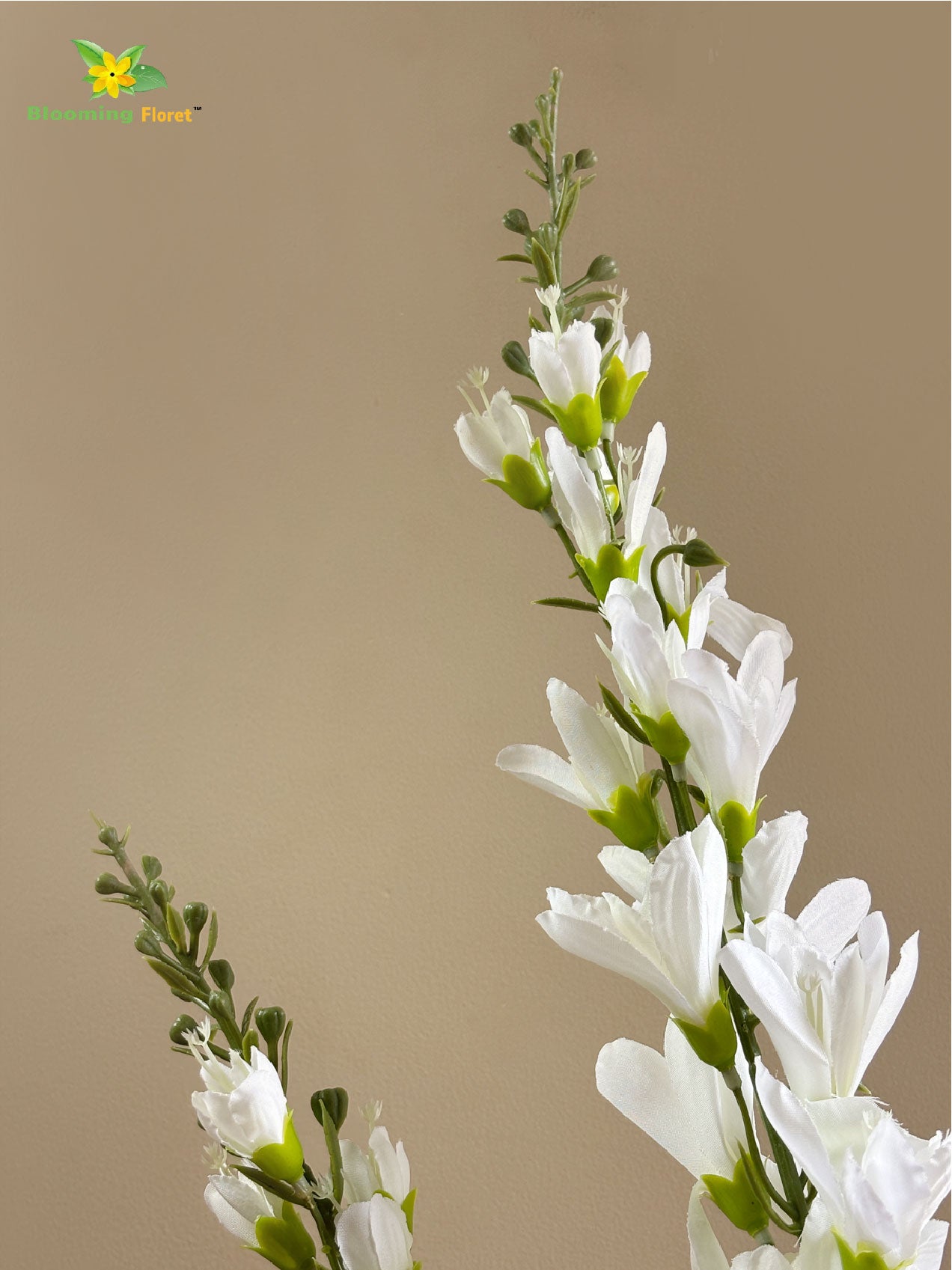 Artificial Orchid Flower Stick | White | 106 cm