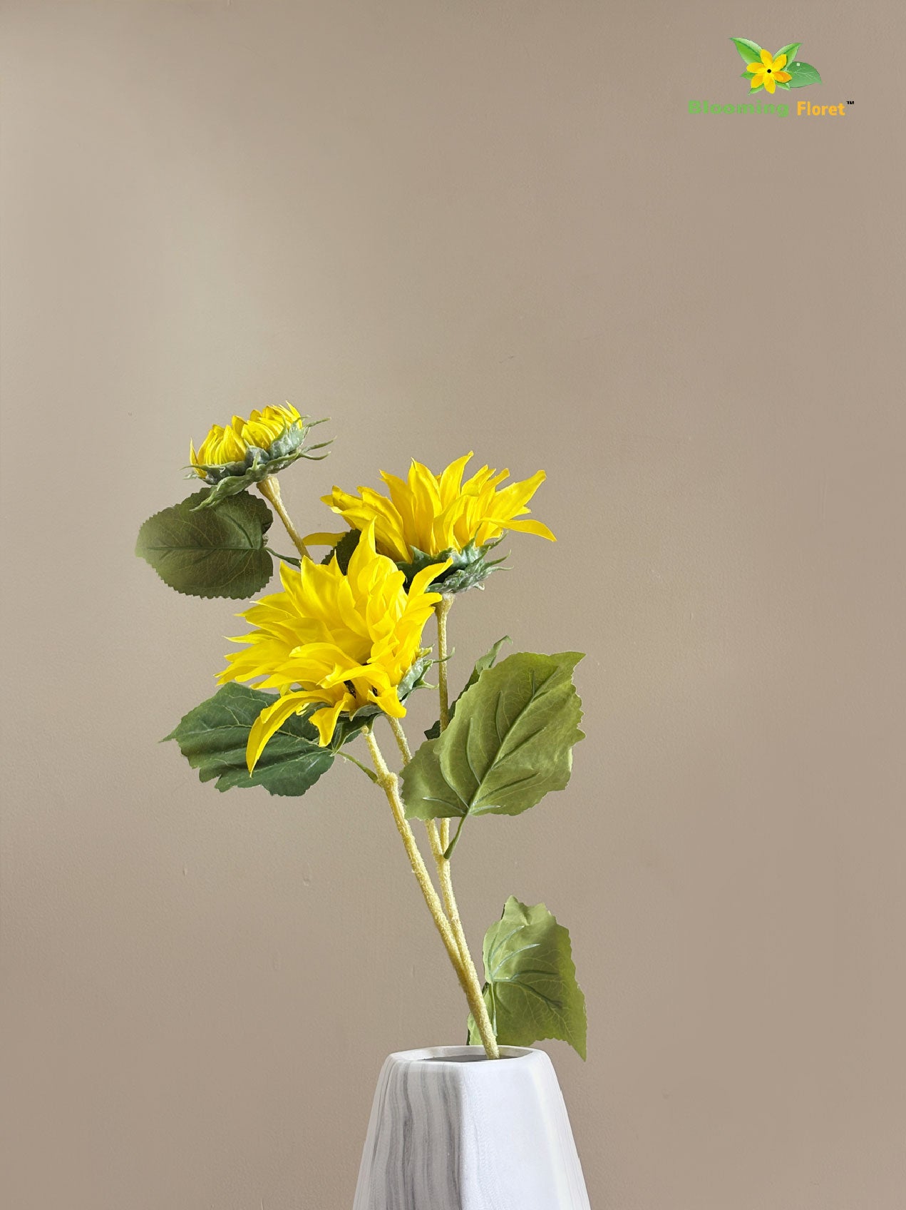 Artificial Sun Flower Stick - Yellow