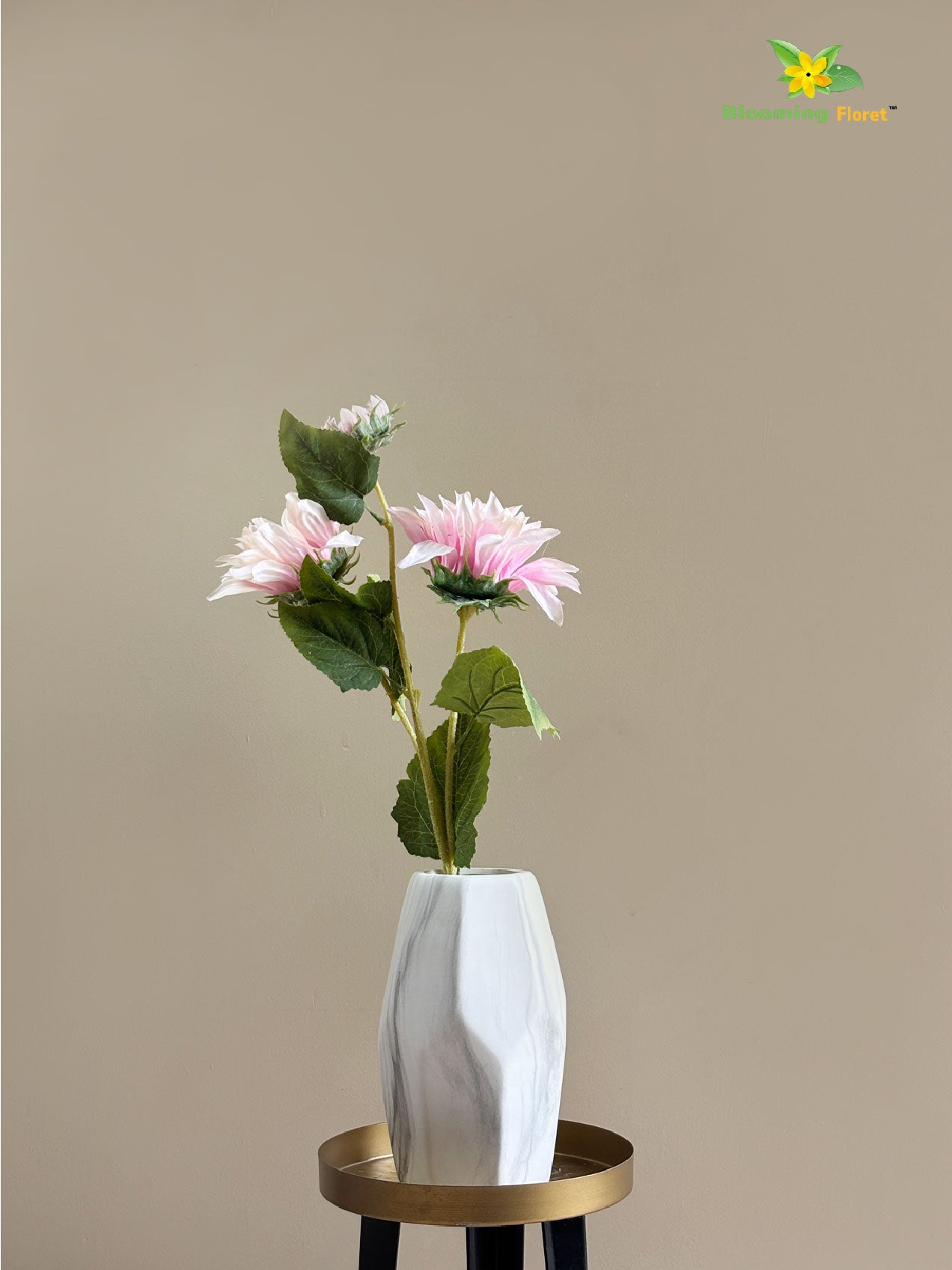 Artificial Sun Flower Stick - Light Pink