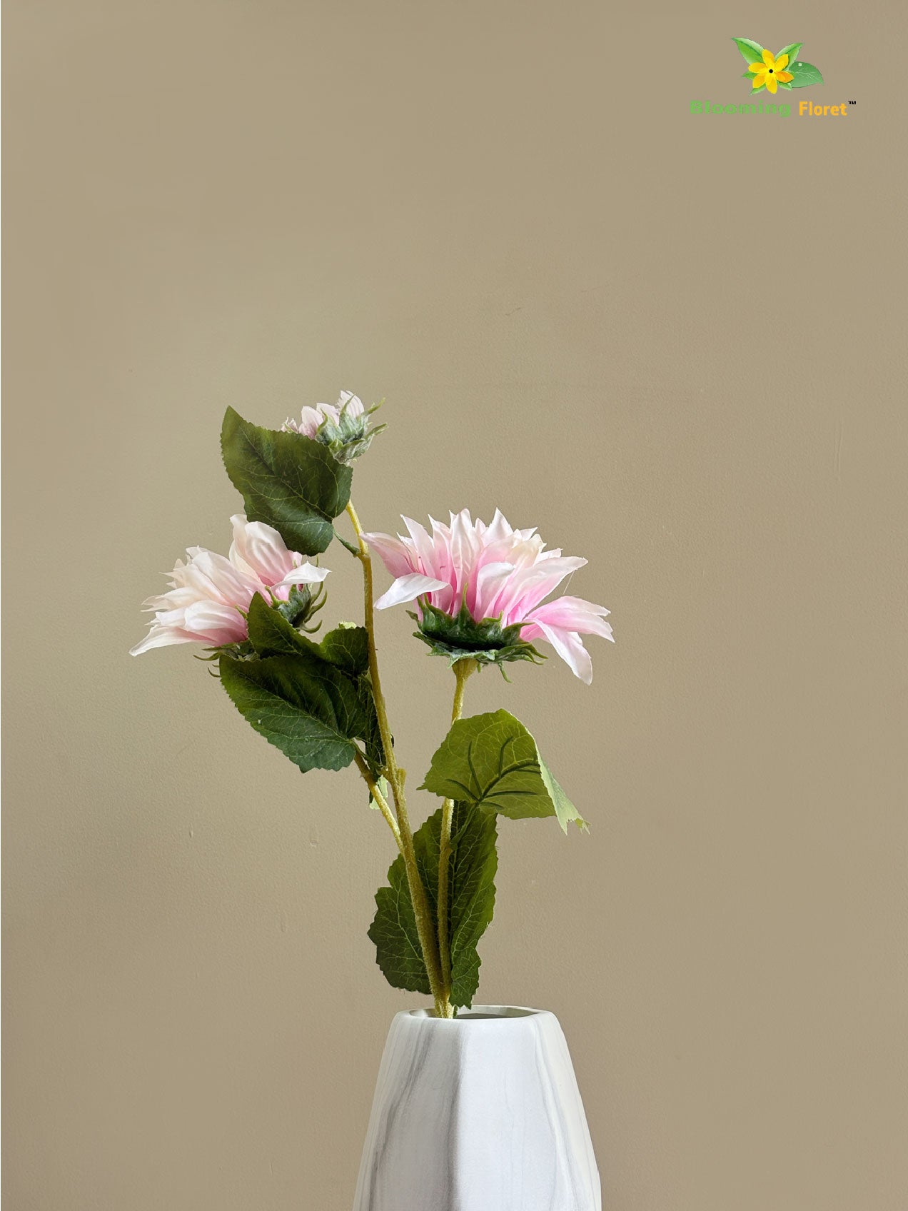 Artificial Sun Flower Stick - Light Pink