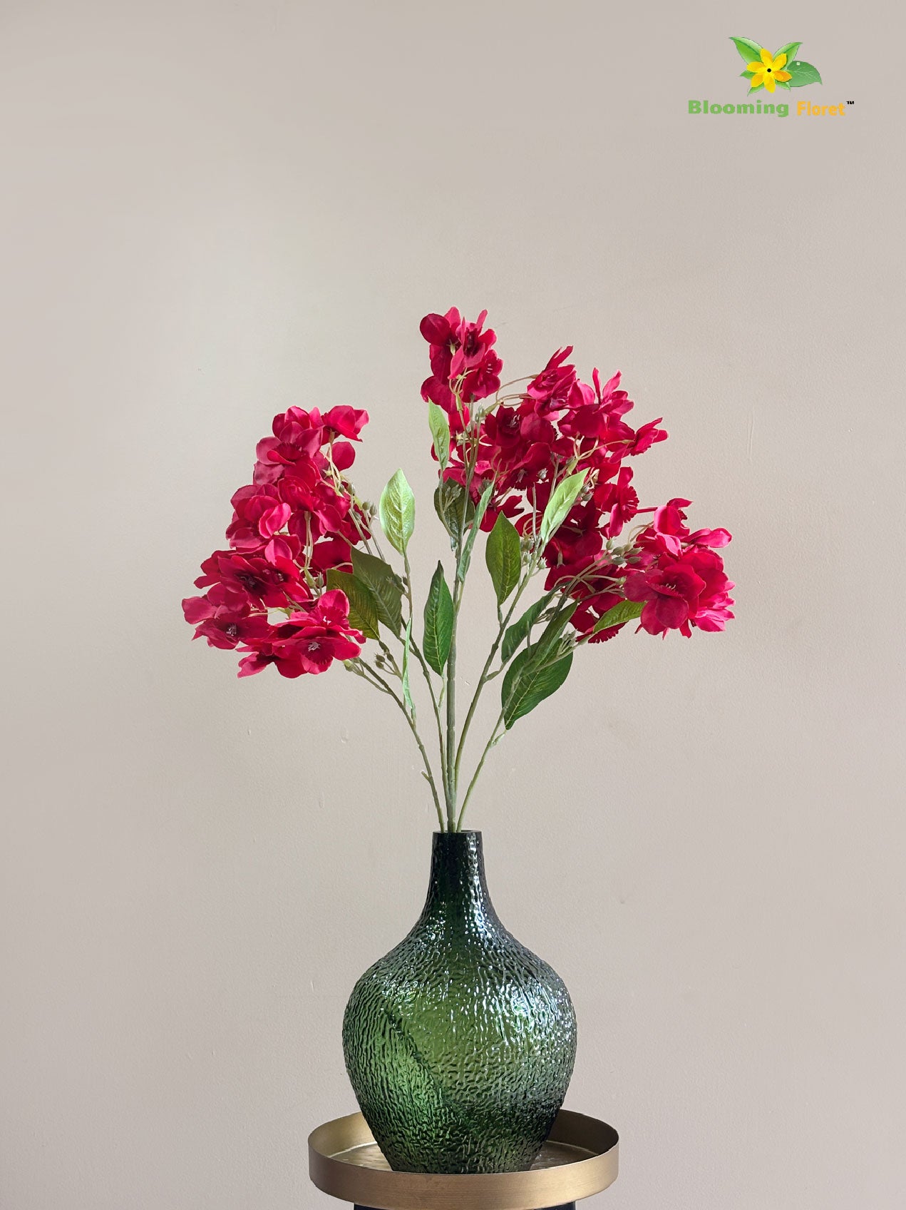 Artificial Daffodil Flower Stick - Red