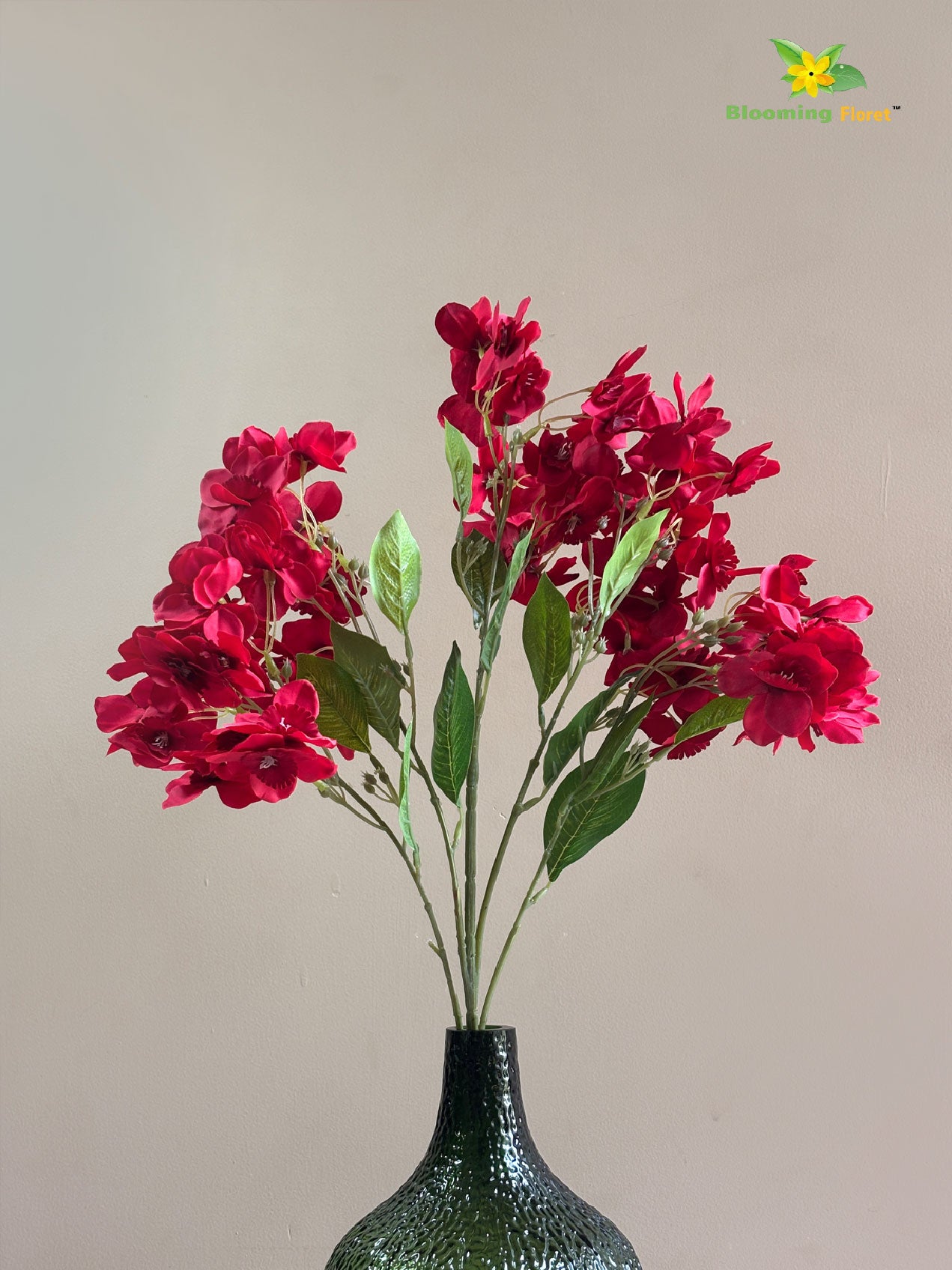 Artificial Daffodil Flower Stick - Red