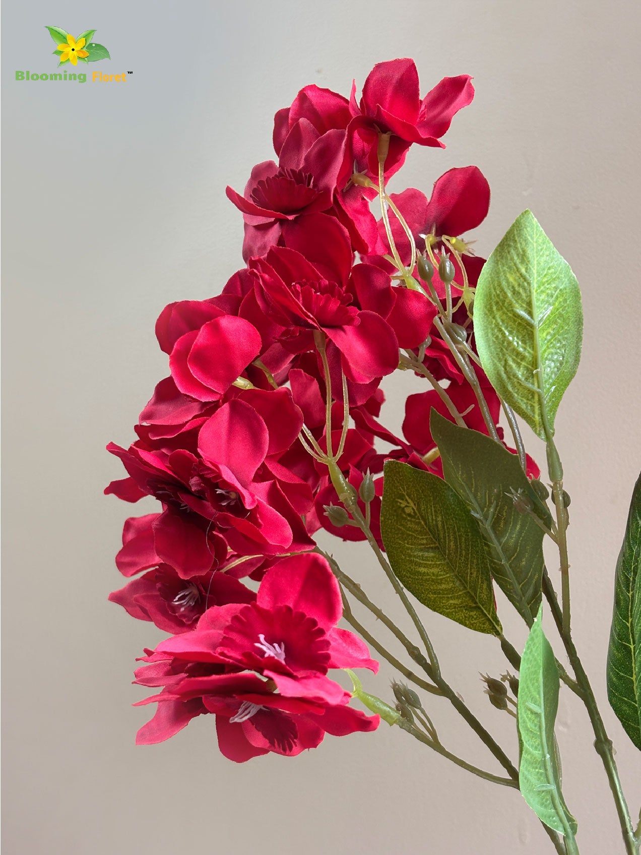 Artificial Daffodil Flower Stick - Red