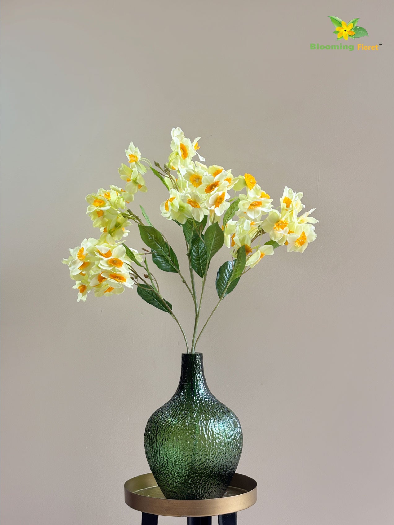 Artificial Daffodil Flower Stick | Light Yellow | 88 cm