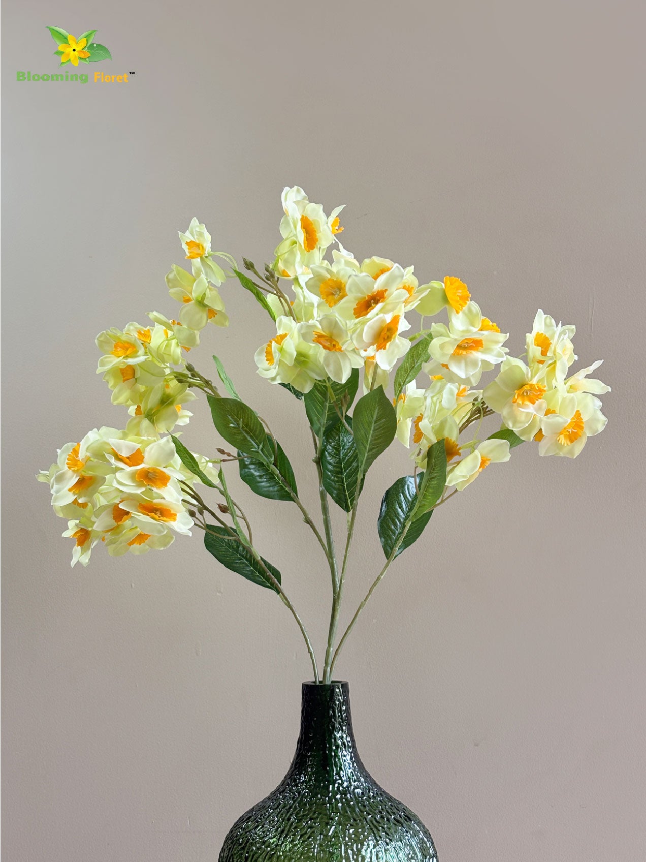 Artificial Daffodil Flower Stick | Light Yellow | 88 cm