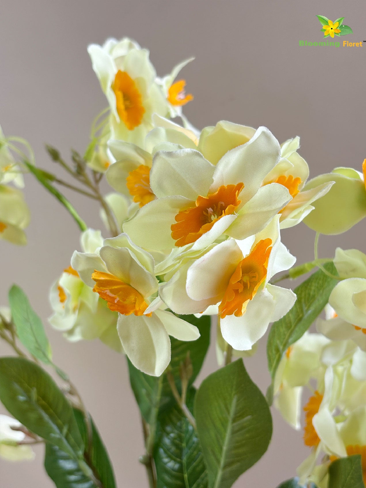 Artificial Daffodil Flower Stick | Light Yellow | 88 cm