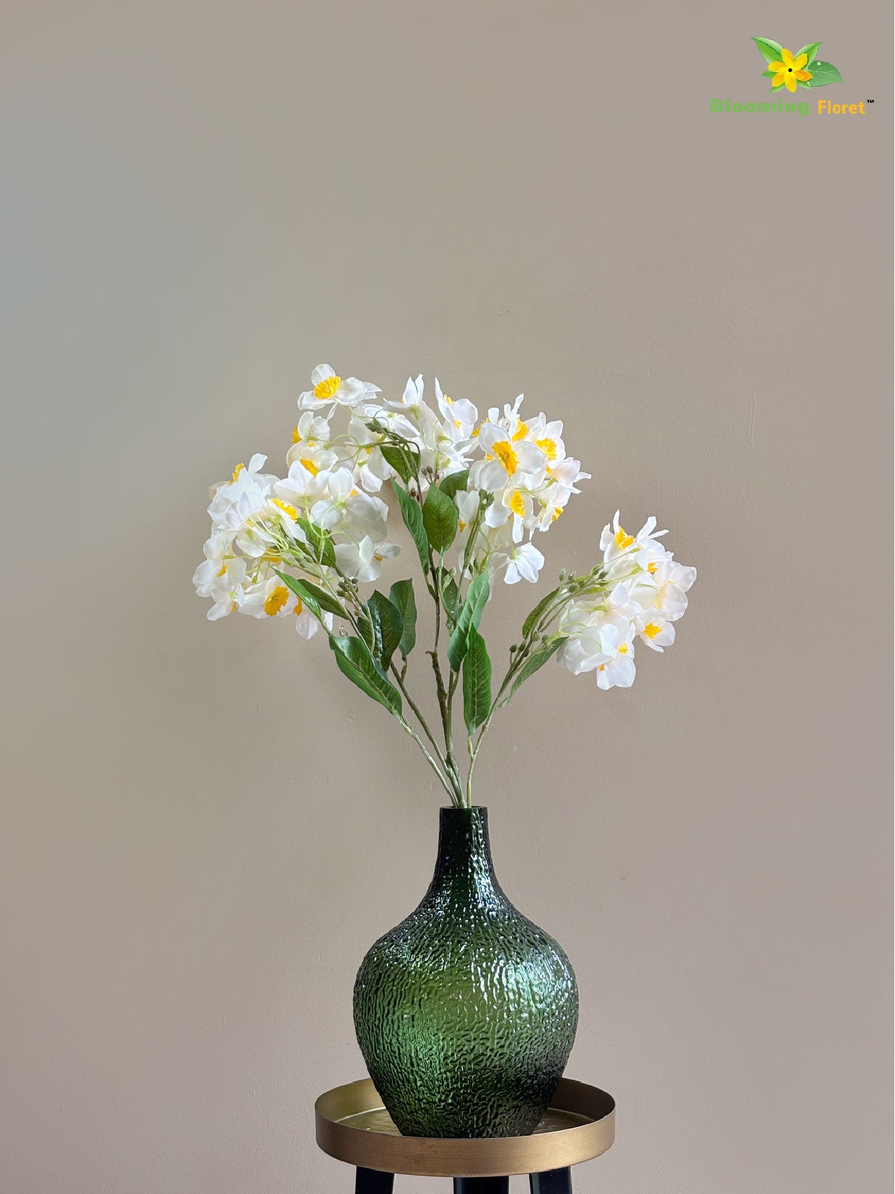 Artificial Daffodil Flower Stick - White