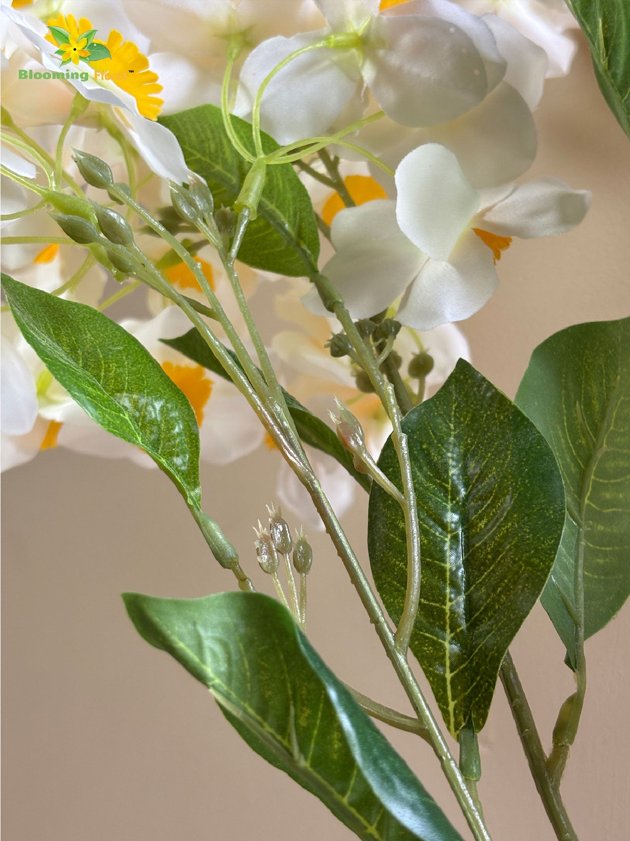 Artificial Daffodil Flower Stick | White | 88 cm