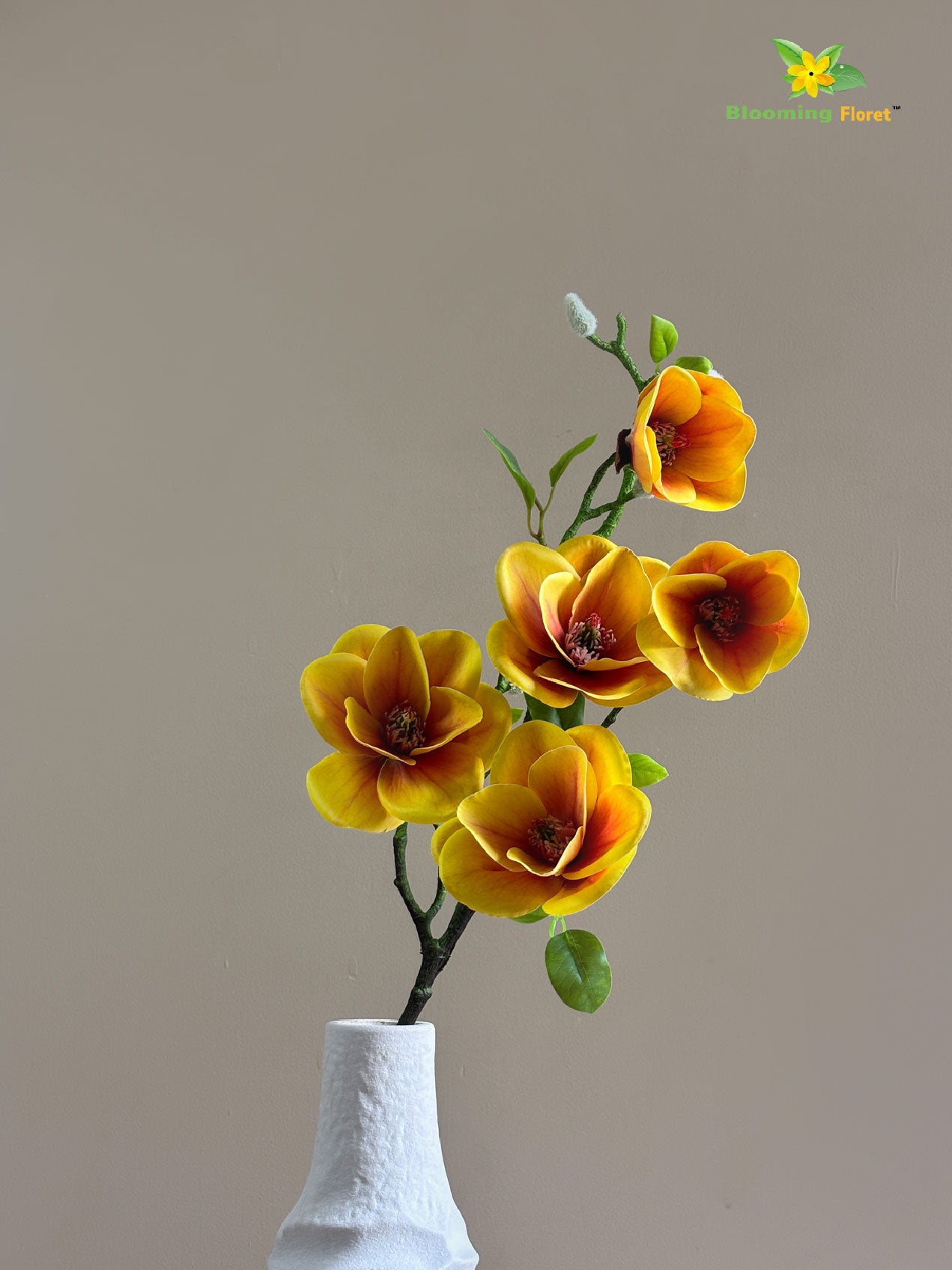 Magnolia Flower Stick - Yellow