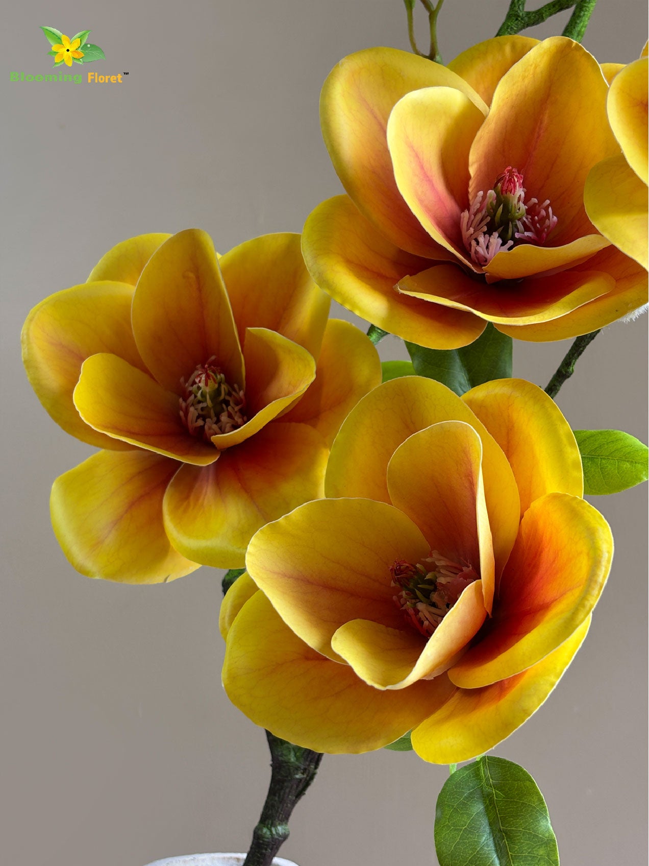 Magnolia Flower Stick - Yellow