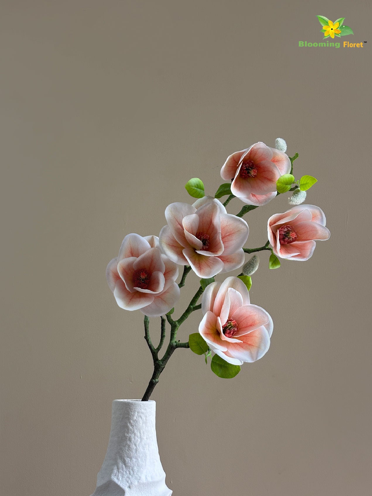 Magnolia Flower Stick - Peach