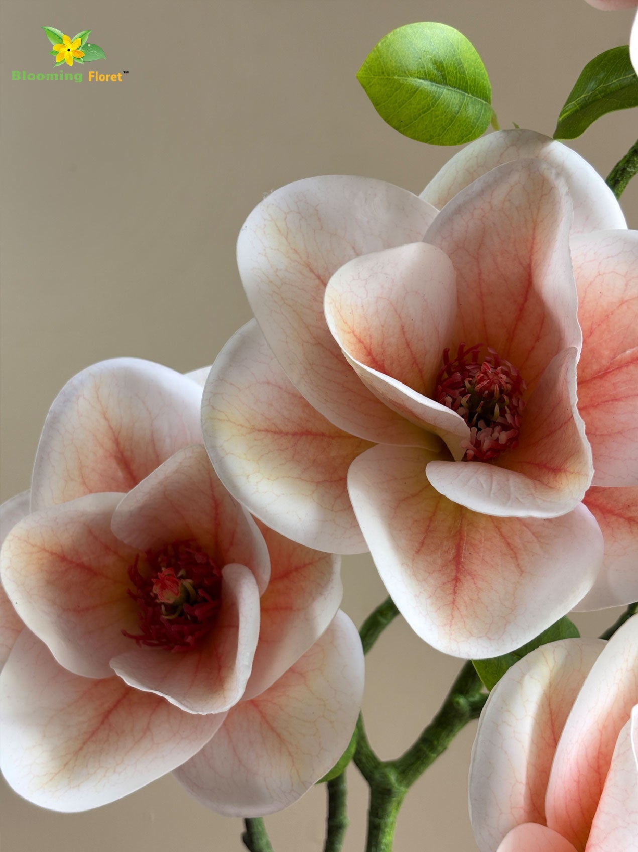 Magnolia Flower Stick - Peach