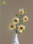 Magnolia Flower Stick - White, Yellow