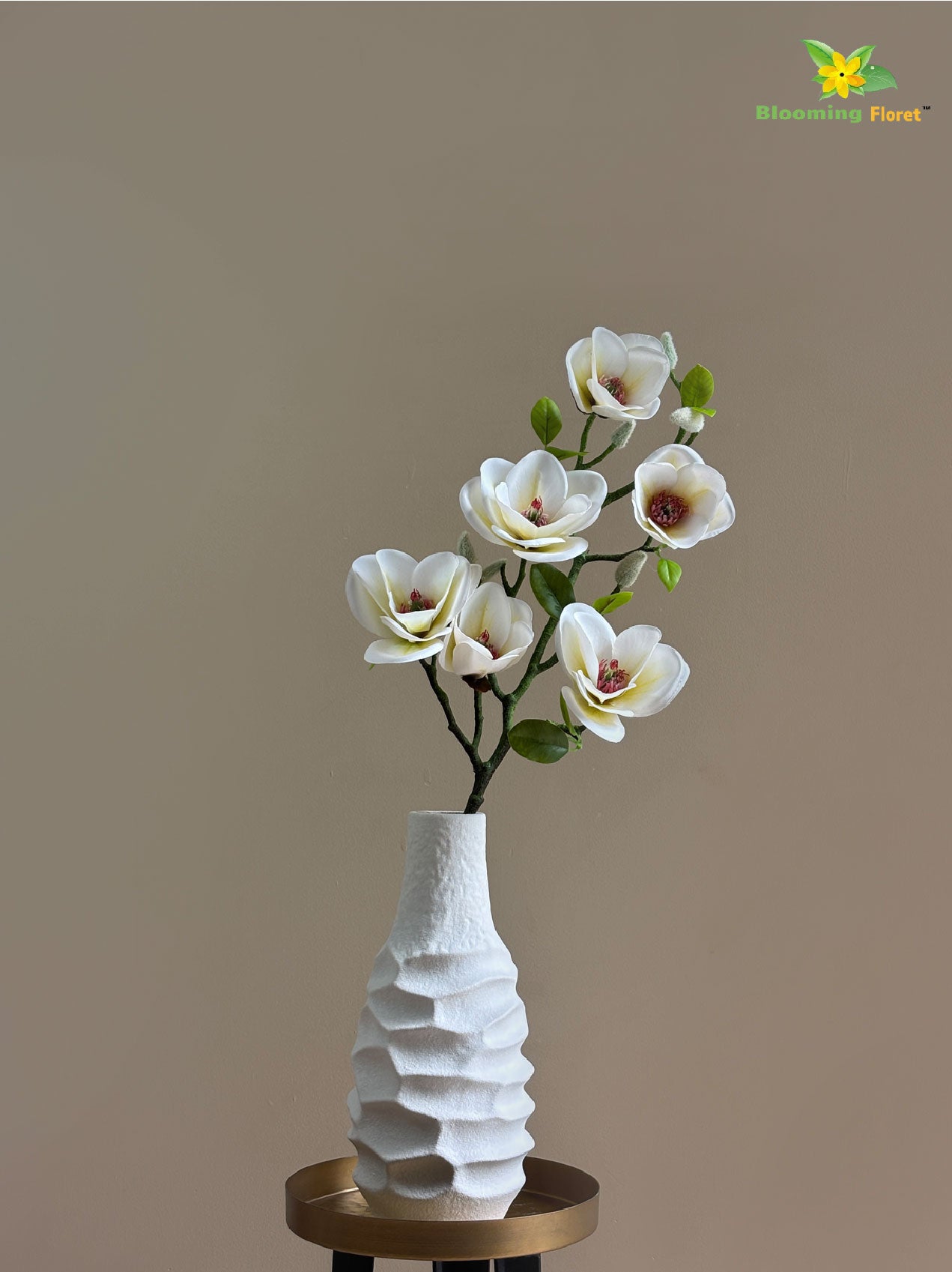 Magnolia Flower Stick - White