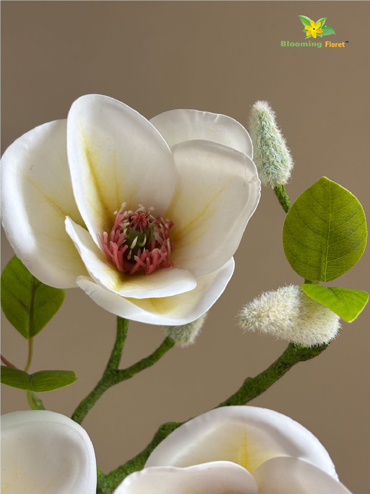Magnolia Flower Stick - White