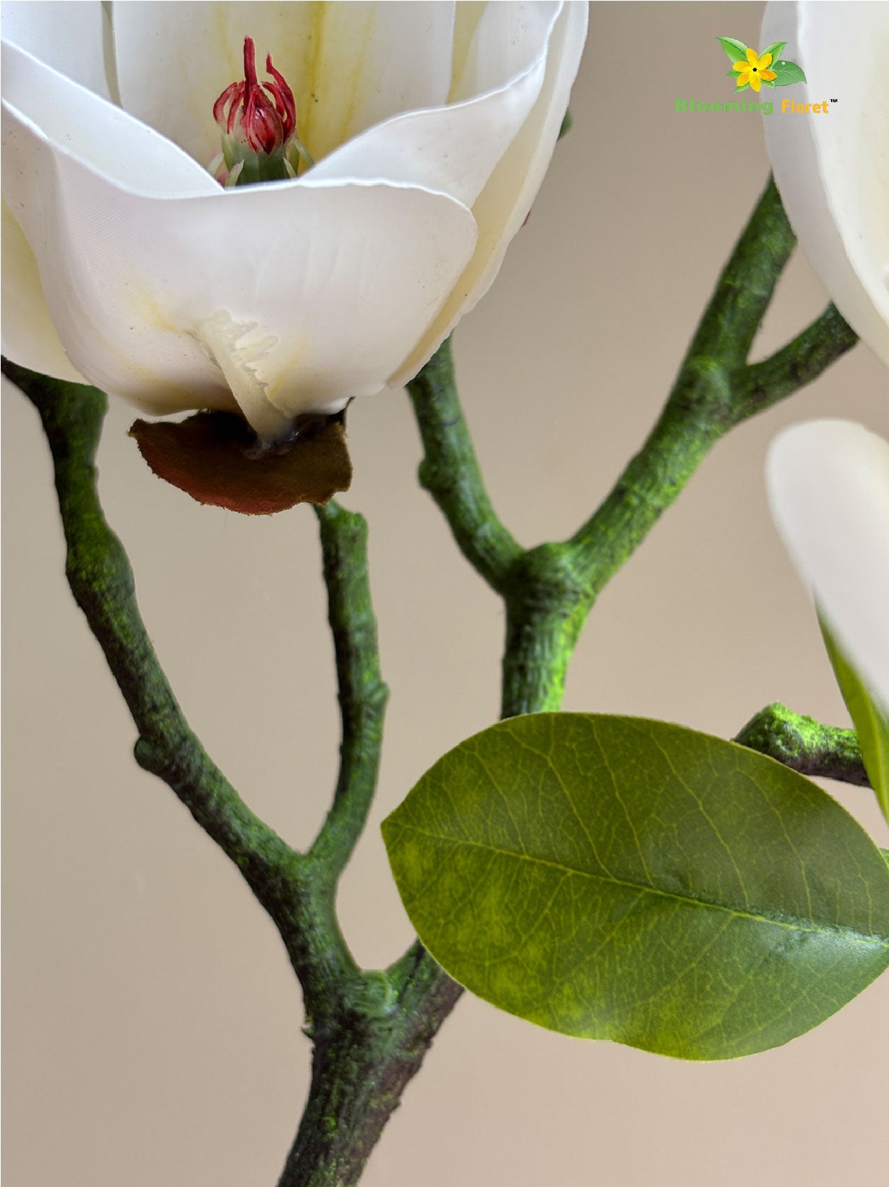 Magnolia Flower Stick - White