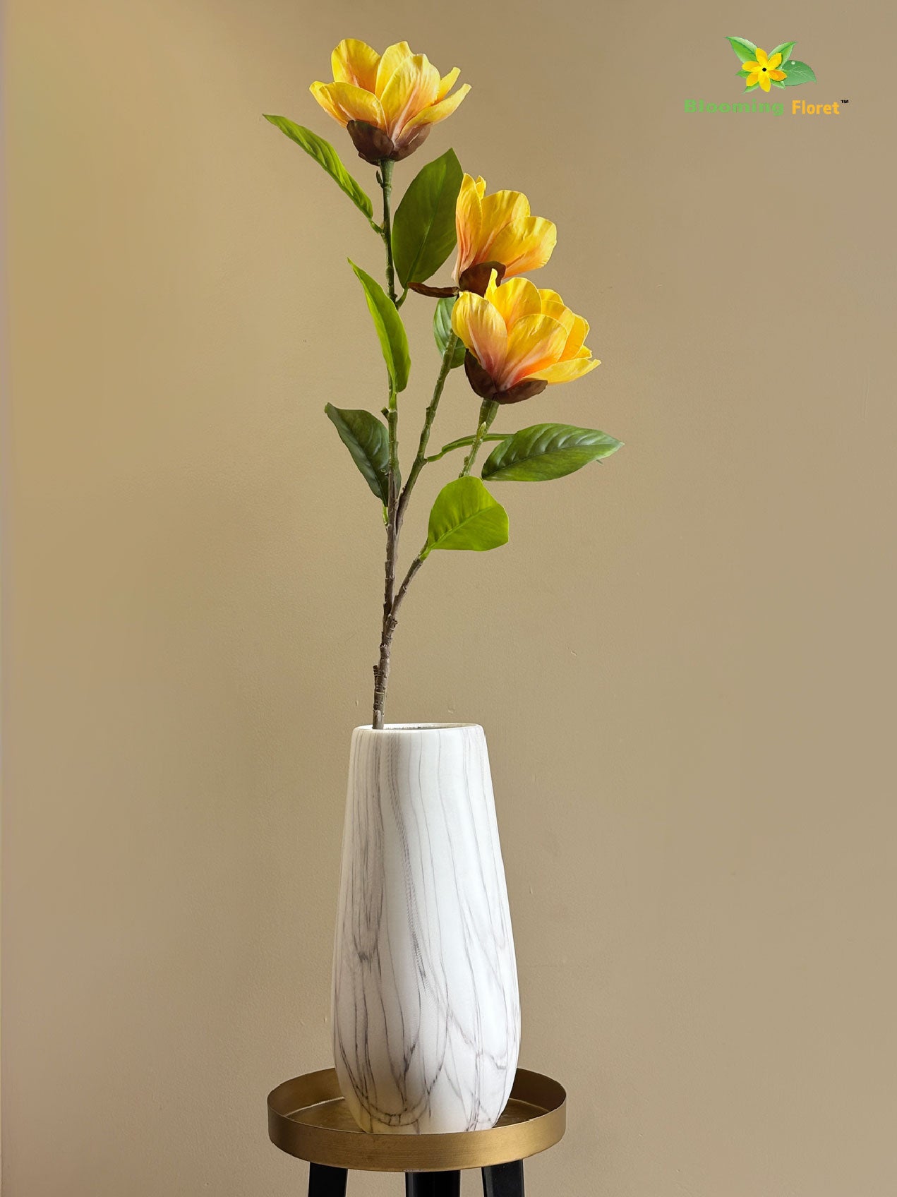 Magnolia Flower Stick - Yellow