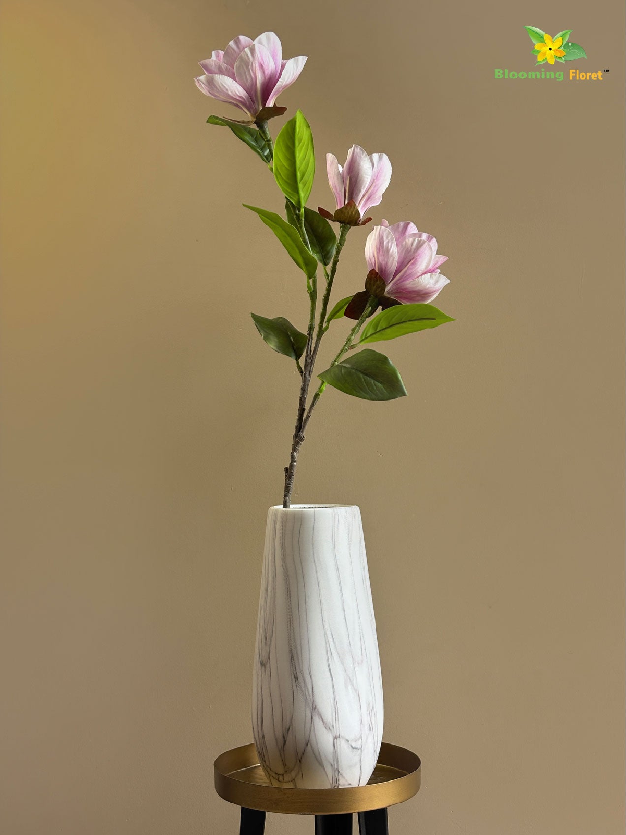 Magnolia Flower Stick | Purple | 98 cm