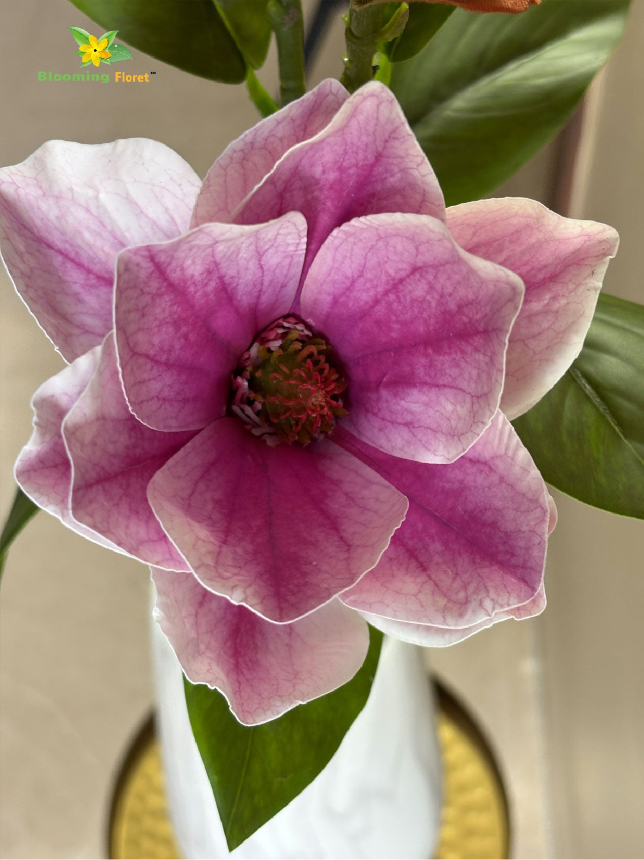 Magnolia Flower Stick | Purple | 98 cm