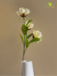 Magnolia Flower Stick - White, Yellow