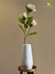 Magnolia Flower Stick - White, Green