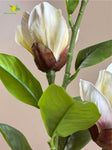 Magnolia Flower Stick - White, Green