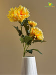 Luxe Artificial Peony Stick - Yellow