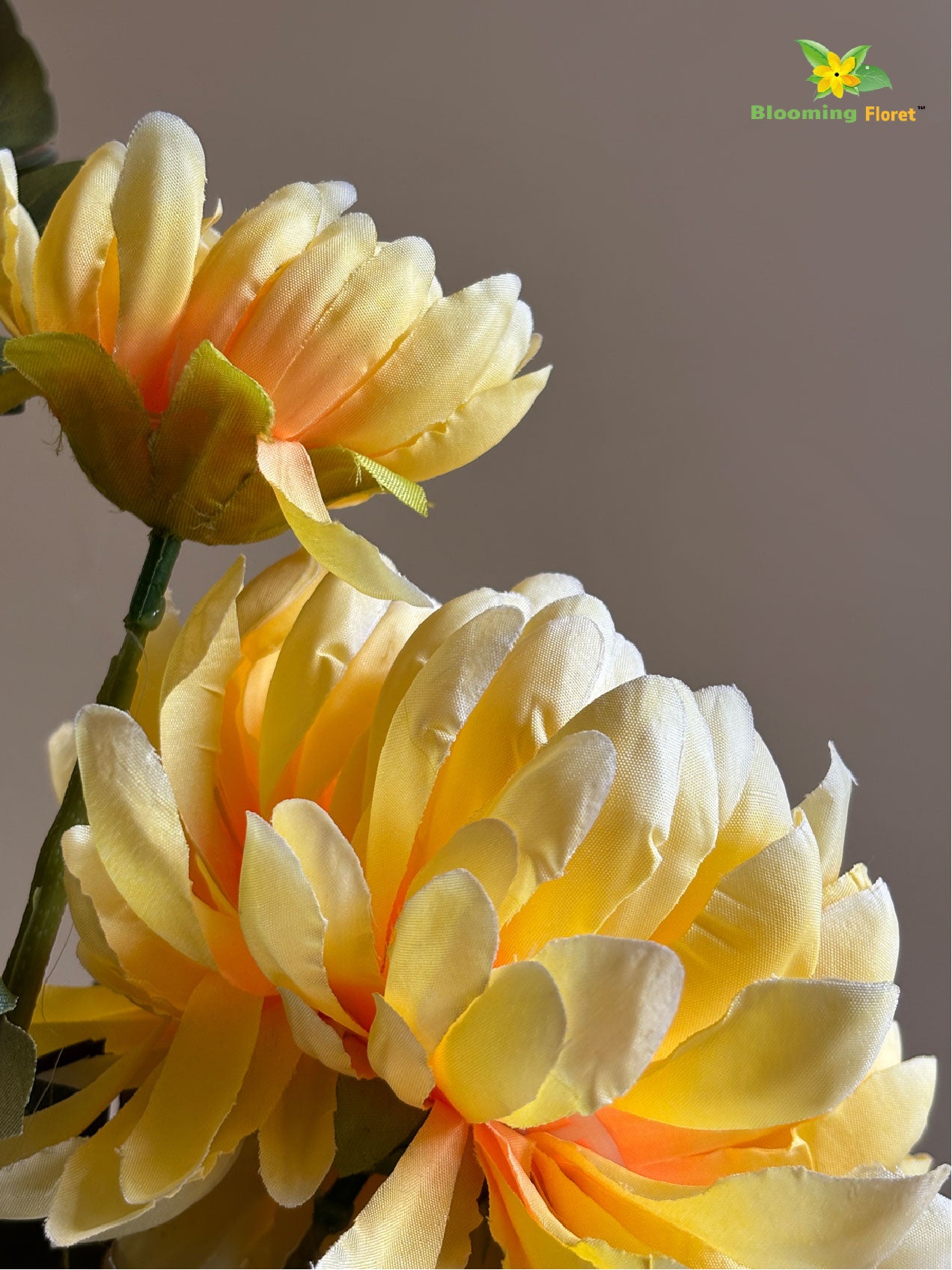 Luxe Artificial Peony Stick - Yellow