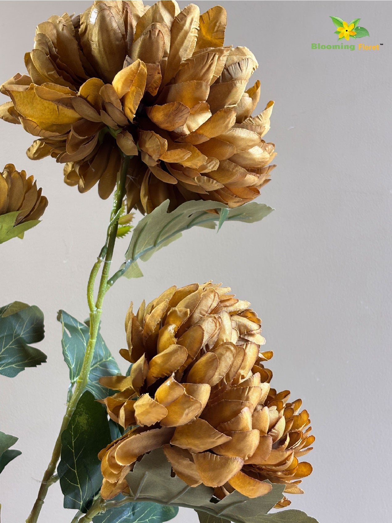 Luxe Artificial Peony Stick - Brown