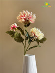 Luxe Artificial Peony Stick - Off White, Pink