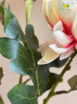 Luxe Artificial Peony Stick - Off White, Pink