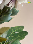 Luxe Artificial Peony Stick - Grey, Green